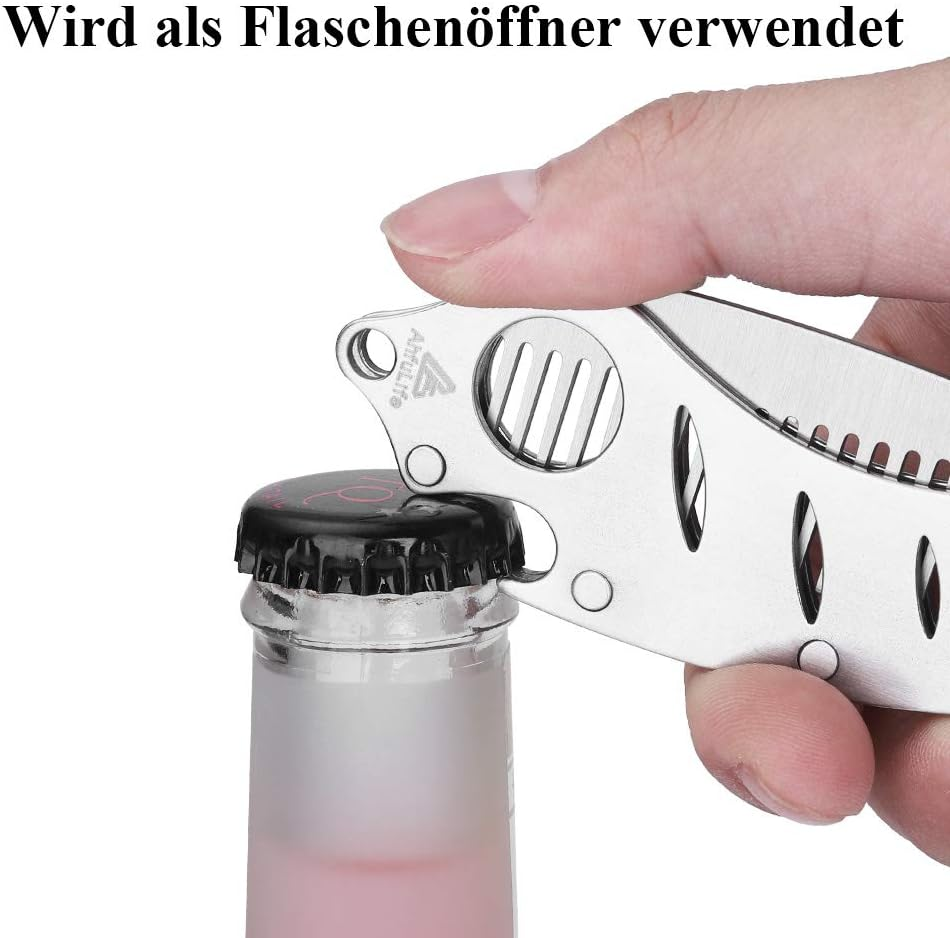 Ahfulife Foldable Metal Comb and Beard Comb - Multifunctional Pocket Comb with Bottle Openers - Anti-Static Stainless Steel Care Comb - Presented in Gift Box image number 5