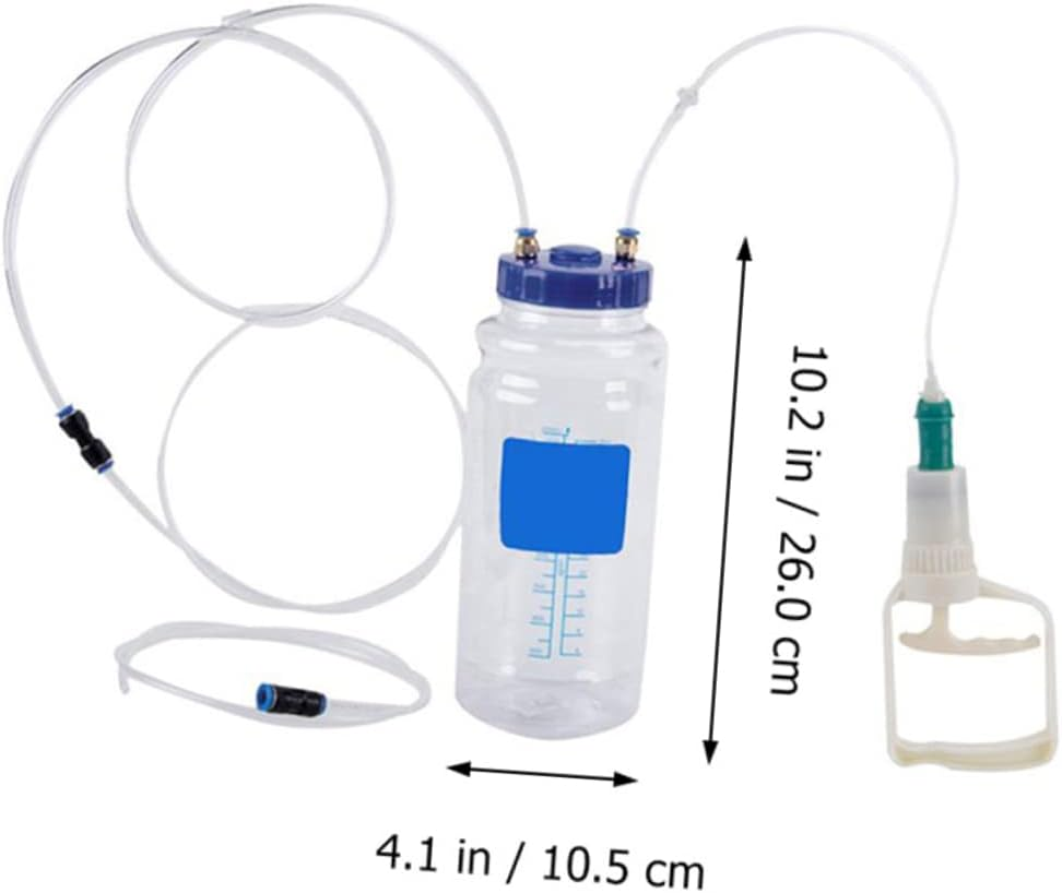 JUMPLAWN Manual Oil Pump Extractor Hand Pump Tool 1-Set Vacuum Fluid Extractor Automotive Oil Change for Car Engine Maintenance image number 2