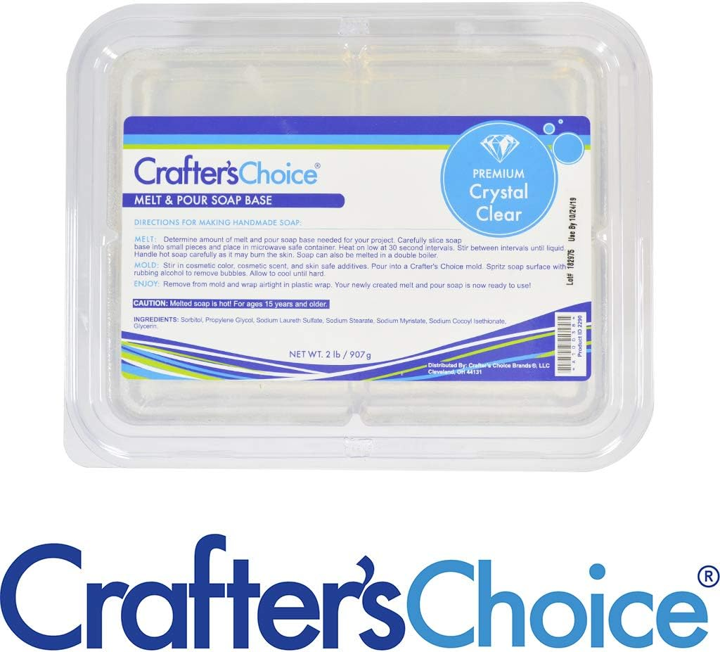 Crafter'S Choice 2 Lb. Block Premium Crystal Clear Melt & Pour Soap Base image number 1