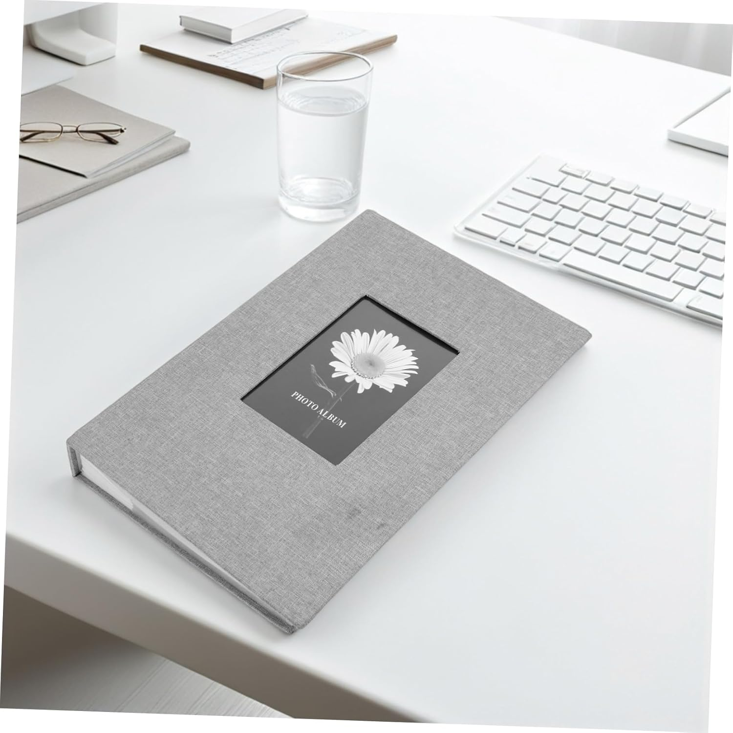 Decorative Photo Album Book with Linen Cover for Family Memories Weddings Anniversaries and Special Events Capacity for Photos Easy Viewing and Sharing image number 6