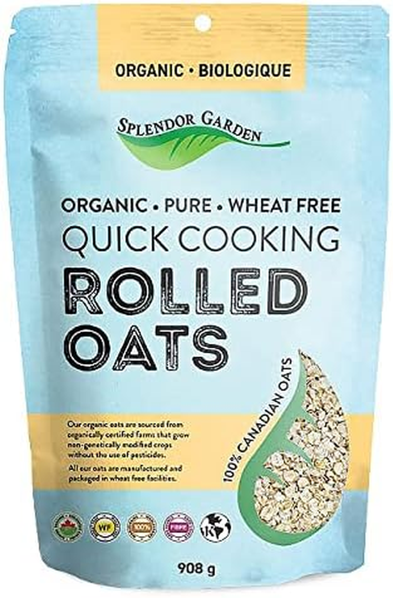 Splendor Garden Organic Wheat Free Quick Rolled Oats 908 G