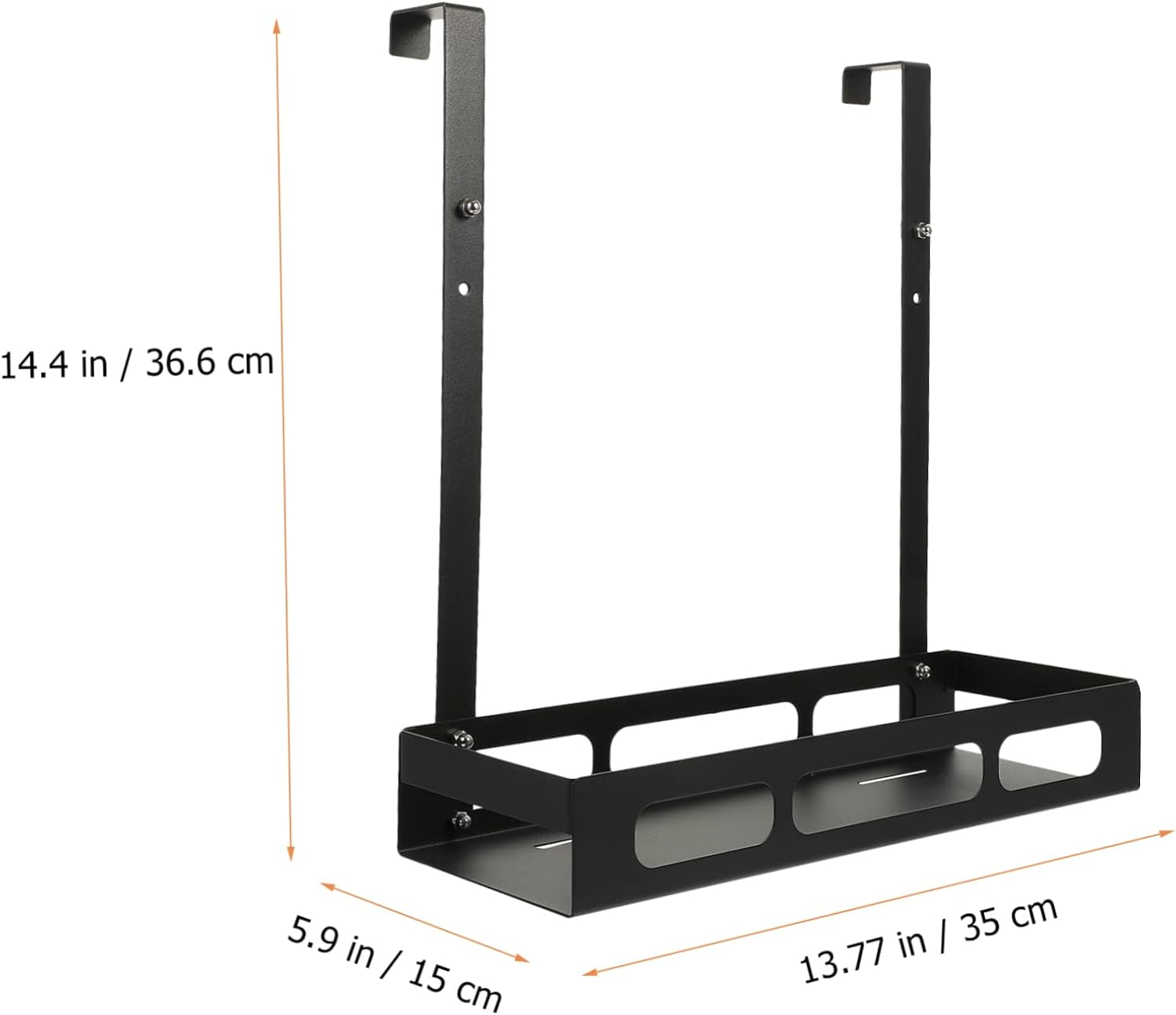 Beatifufu Sturdy Iron Shower Storage Rack over Door Basket for Home Supplies Easy Hanging Storage image number 5