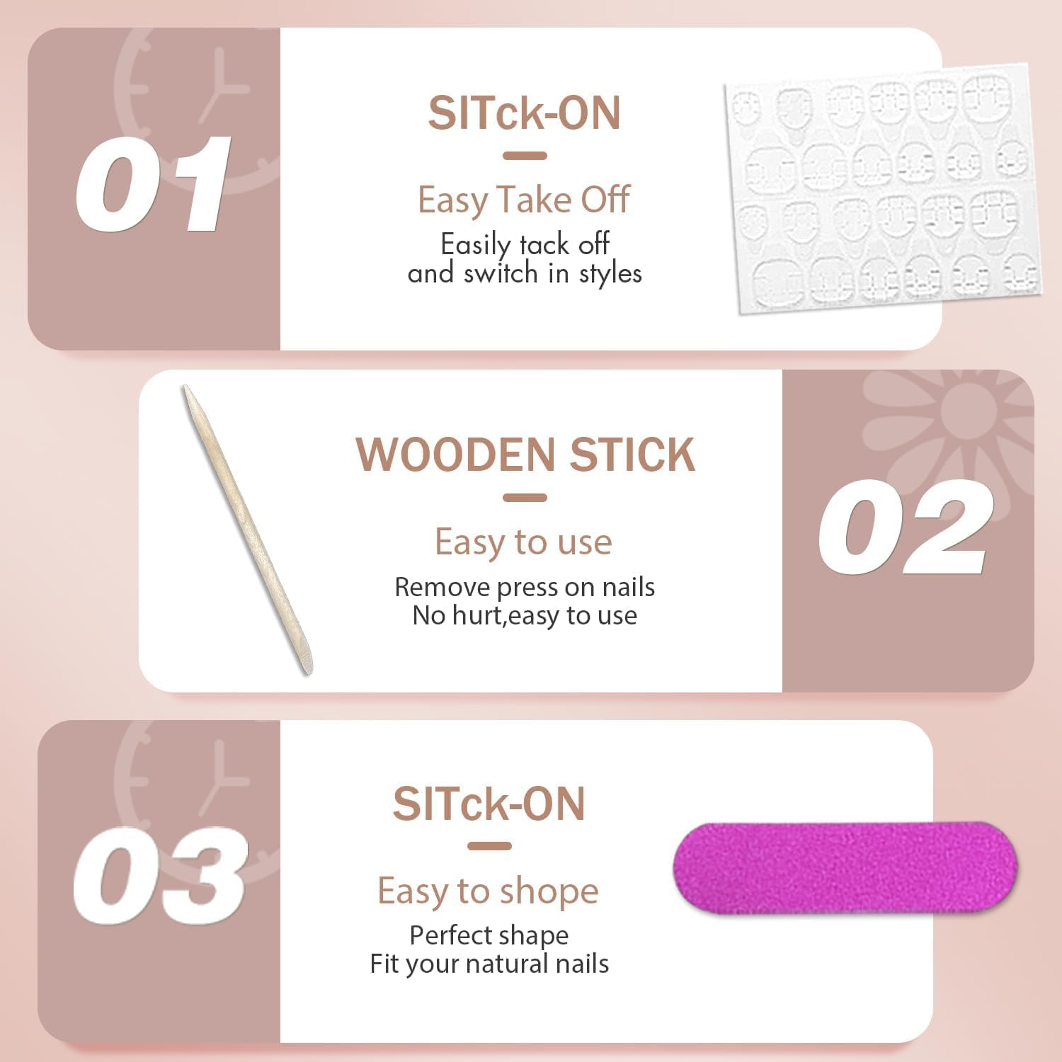 Kqueenest Navy Blue Press on Nails Medium Almond - Acrylic Nails for Gluing, Natural Plain Fake Nails Fingernails for Gluing, Shiny Gel Full Cover False Nails for Women, Pack of 24 - Lilac image number 4