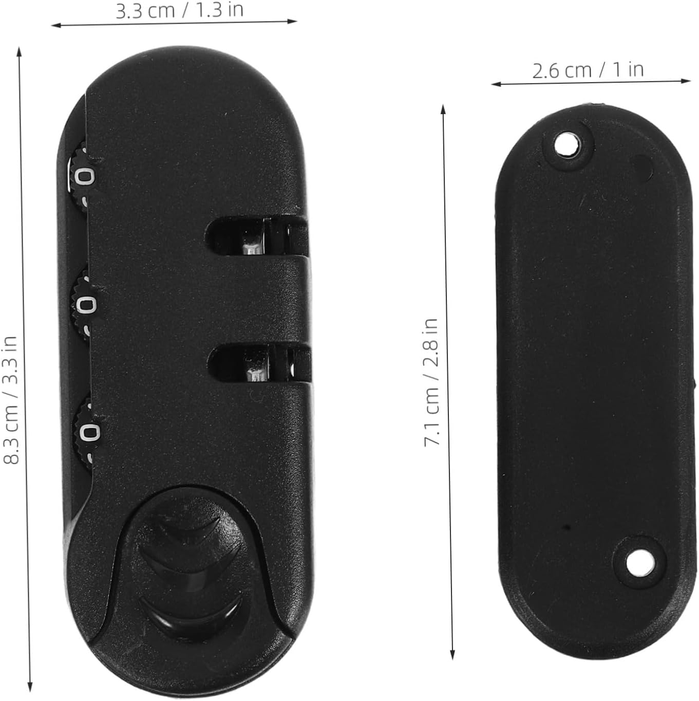 MOKKHNB 3Pcs 3-Digit Combination anti Theft Lock for Backpack and Suitcase, Portable Zipper Password Lock Set for Travel Luggage Security image number 3