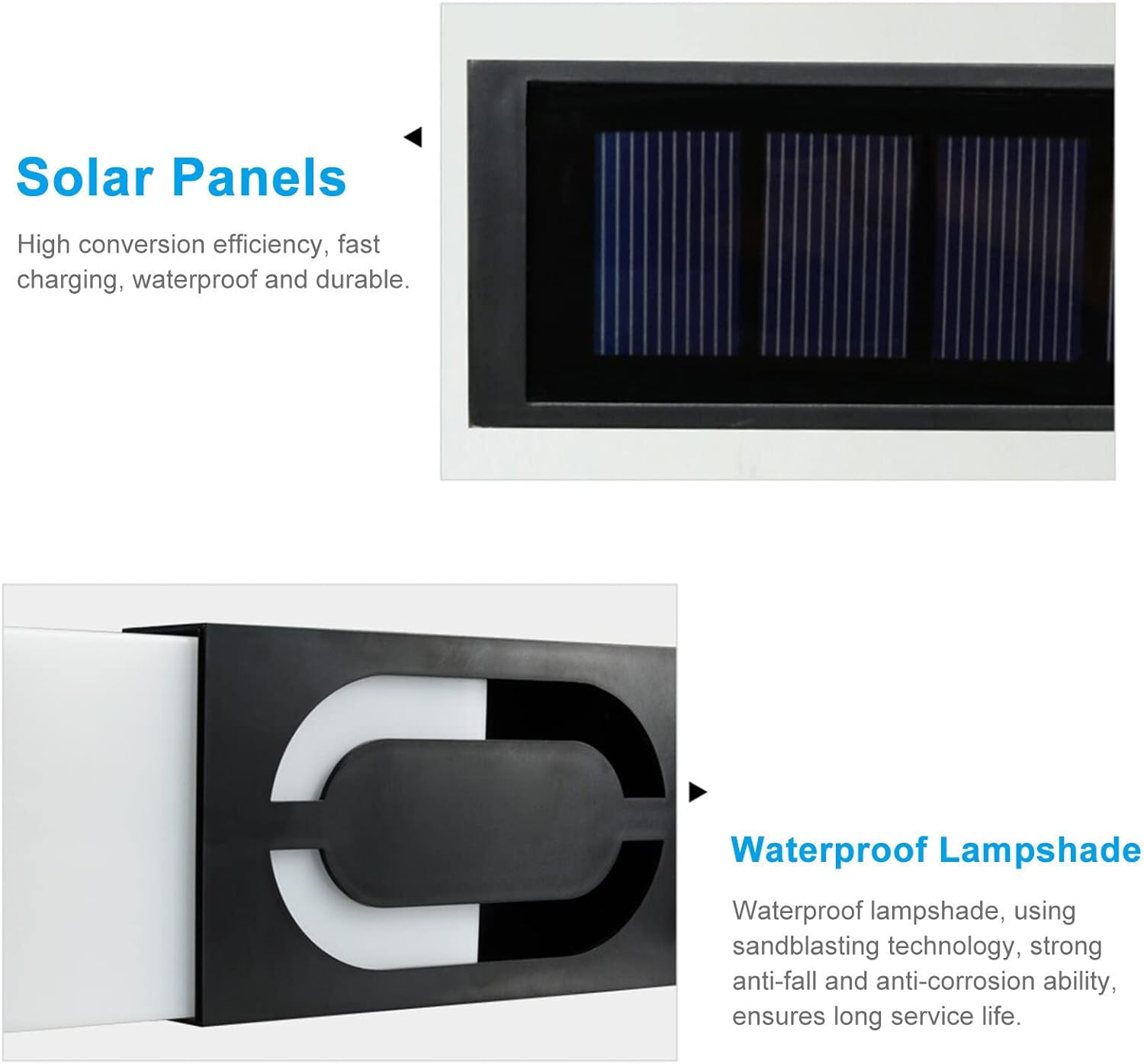 Tignapoo Solar House Number Light LED Illuminated Address Plaque for Houses Address Numbers Solar Powered LED Address Sign for Home Villa Yard Street