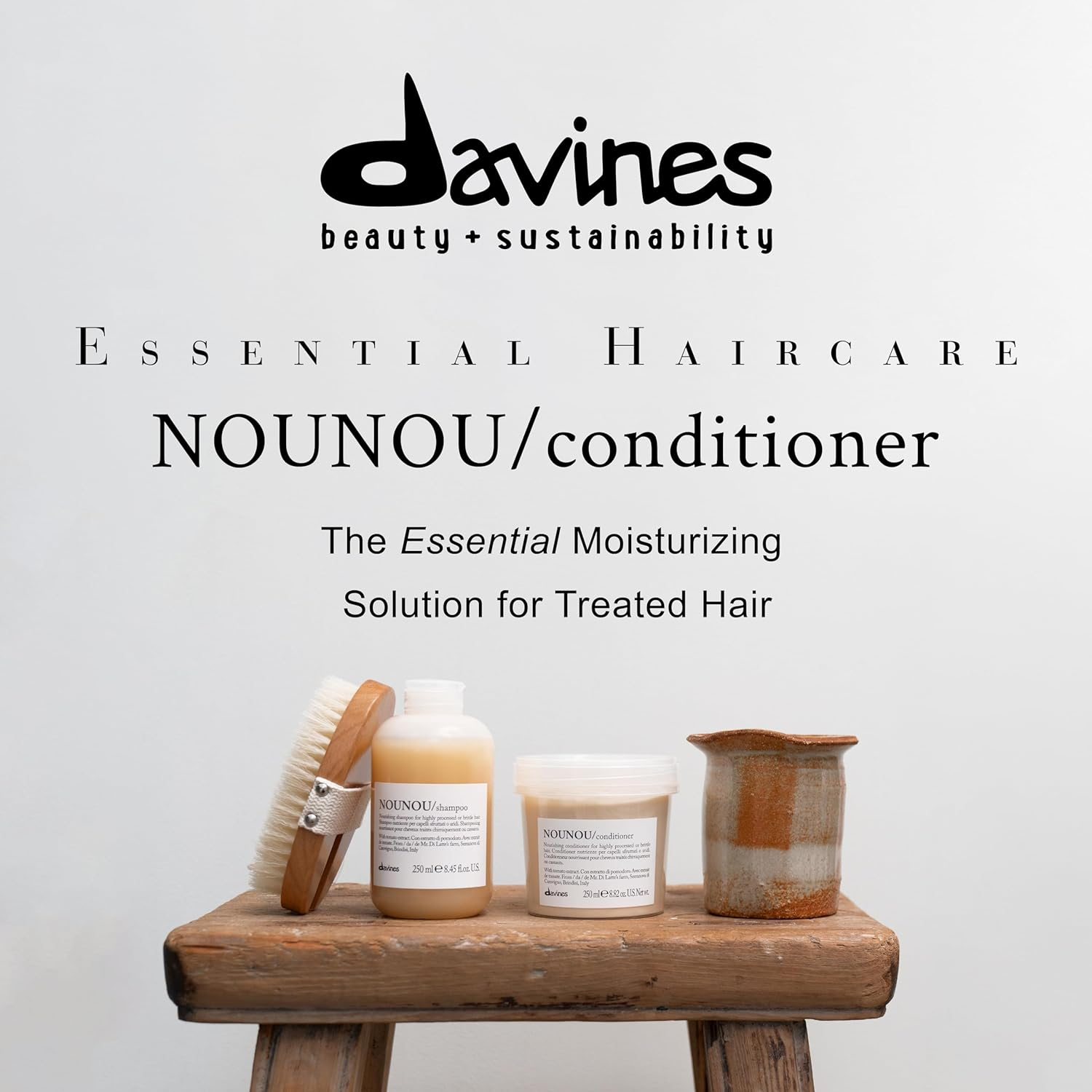 Davines NOUNOU Conditioner 250Ml White (Pack of 1) image number 3