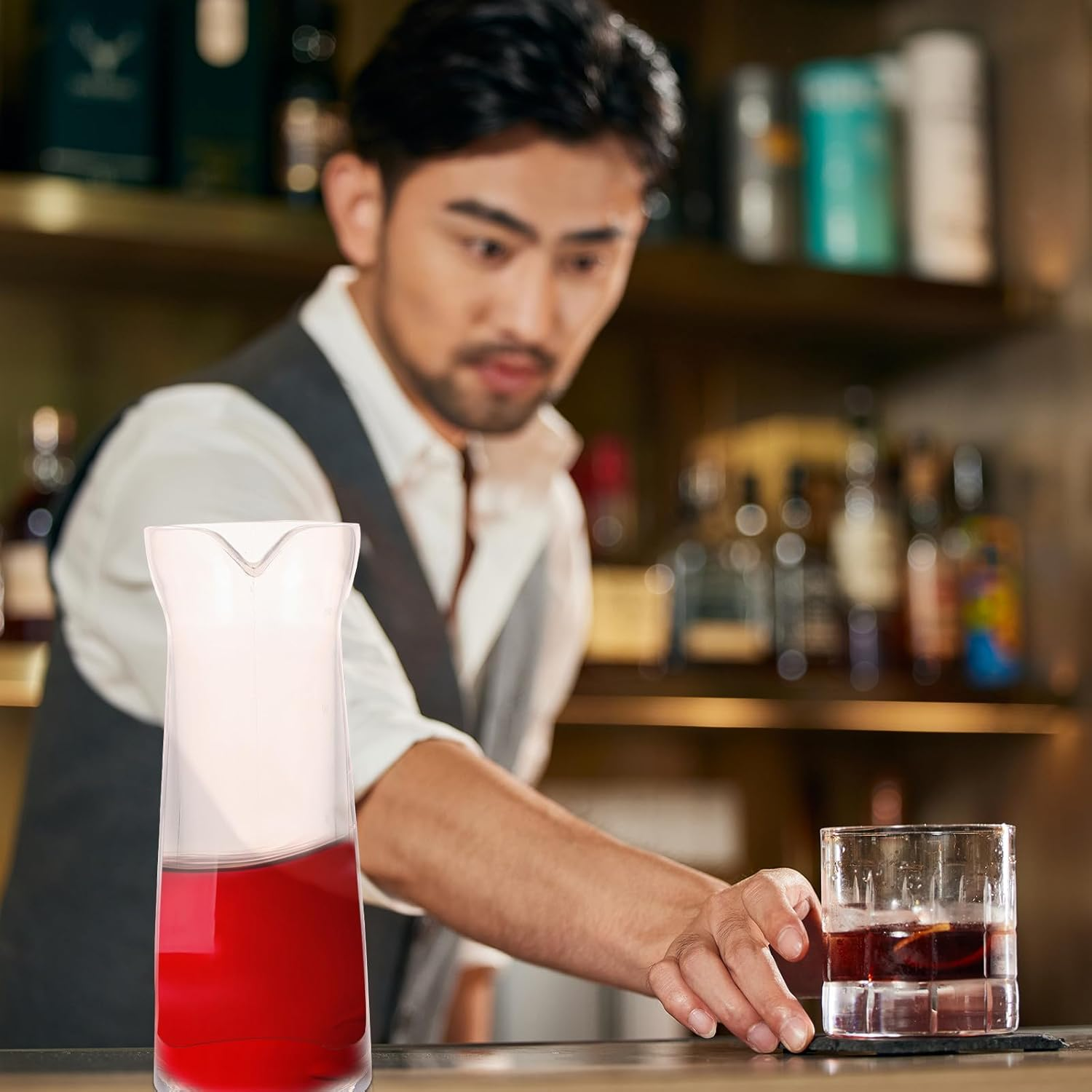 Tofficu Wine Decanter 200Ml Liquid Pitcher with Scale, Graduated Liquor Dispenser for Home Use, Red Wine and Spirits Serveware Suitable for Dining and Entertaining image number 4