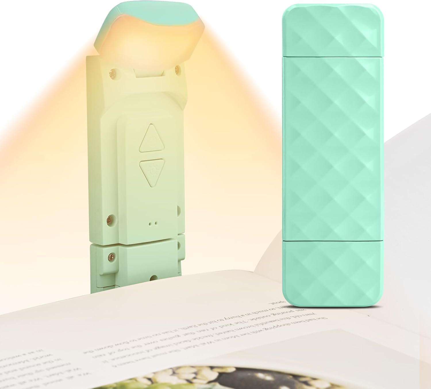 Rechargeable Book Reading Light, Eye Caring Reading Light Clip on Book with 3 Colors Temperatures & 5 Brightness Levels, Portable LED Clip on Bookmark Lamp for Bookworms