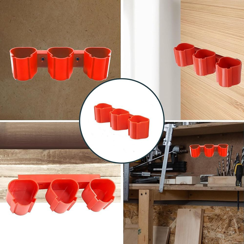 3-In-1 Heavy Duty Battery Holder Organizer with Slots, Universal Storage Case Compatible with Milwaukee M12,Makita,Bosch 12V Batteries, Durable Tool Battery Organizer for Workshop image number 5