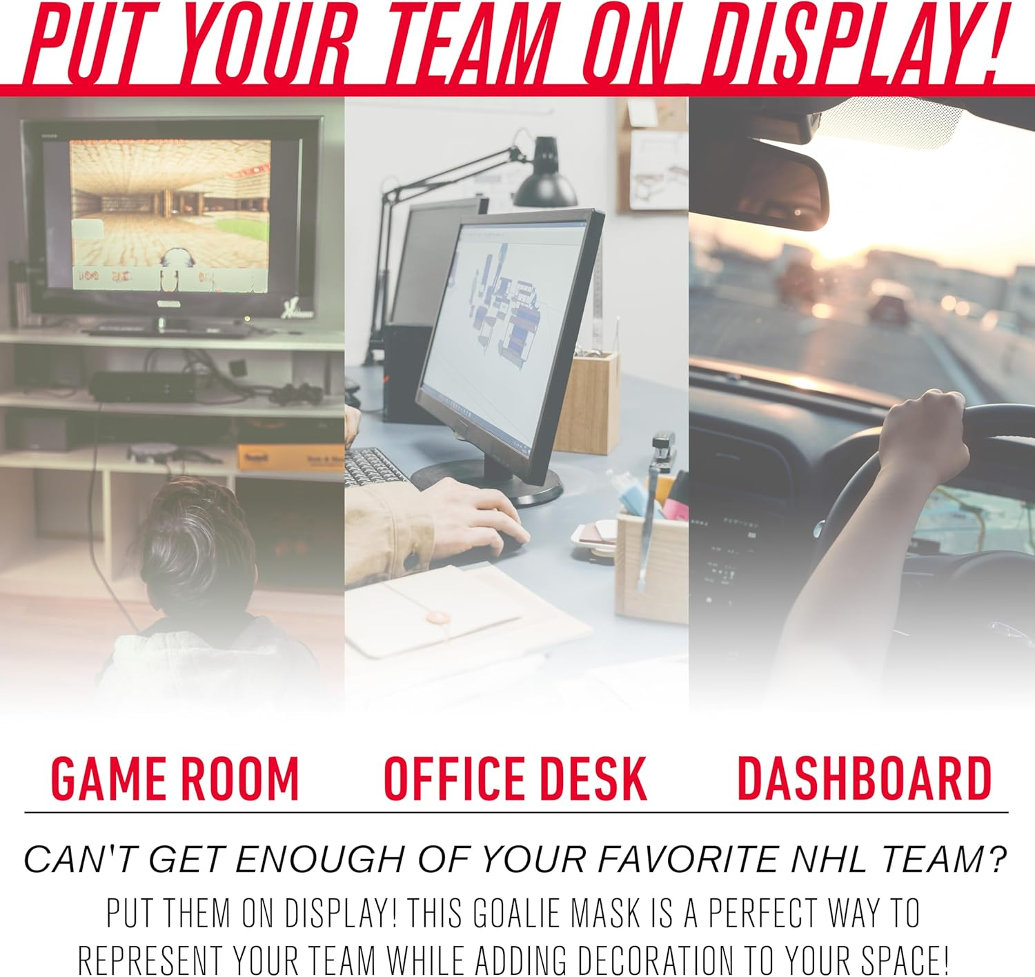 Franklin Sports NHL Team Logo Mini Hockey Goalie Mask with Case - Collectible Goalie Mask with Official NHL Logos and Colors