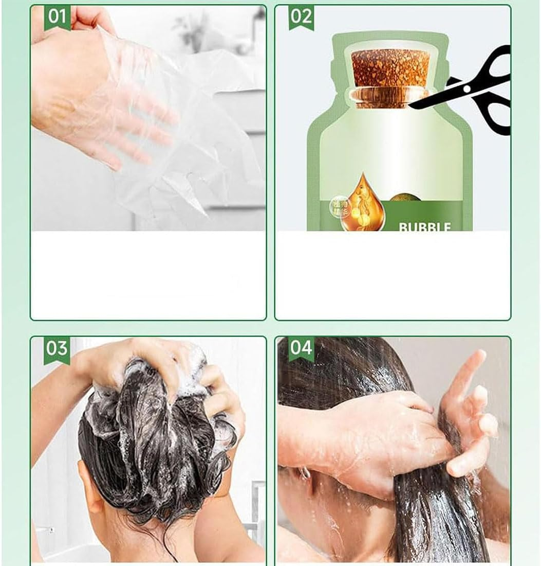 Natural Plant Hair Dye, New Botanical Bubble Hair Dye, Huang YI Natural Plant Hair Dye, Pure Plant Extract for Grey Hair Color Bubble Dye (Natural Black) - Coffee image number 1