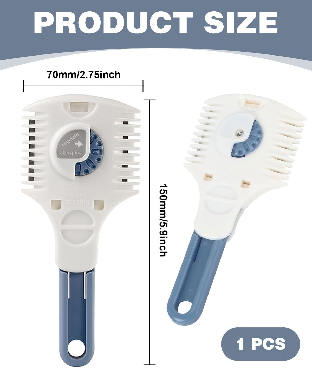 KEMUZ Hair Cutting Kits, Manual Hair Trimmer, Thinner Razor Comb, Double Razor Blades, Hair Comb Trimmer, Hair for Thick Haircuts and Styling image number 5