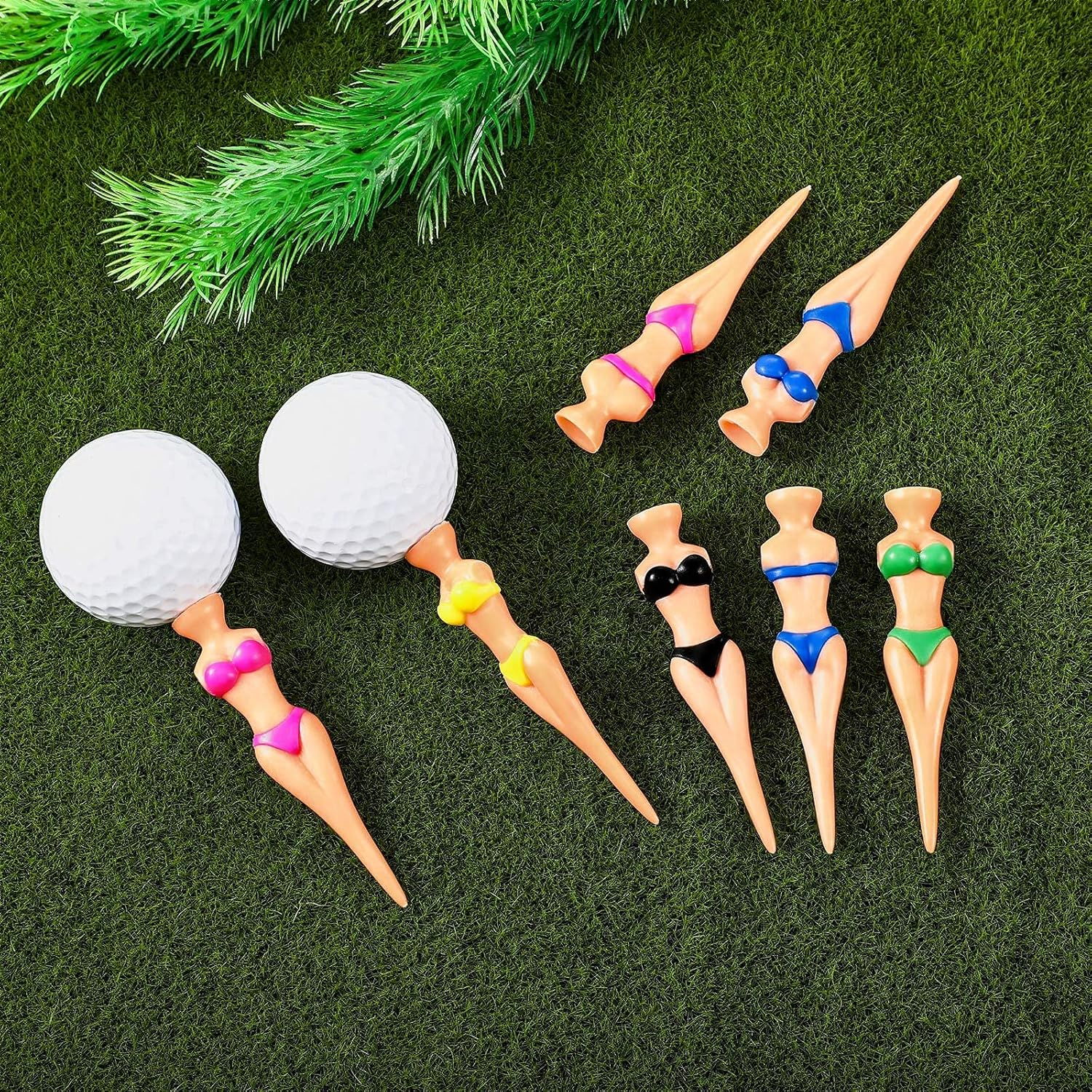 15 Pcs Unny Golf Tees Lady Girl Golf Tees, 76 Mm/ 3 Inch Plastic Pin up Golf Tees, Home Women Golf Tees for Golf Training Accessories Uncle Father Present Men Gift Bachelor Party image number 3