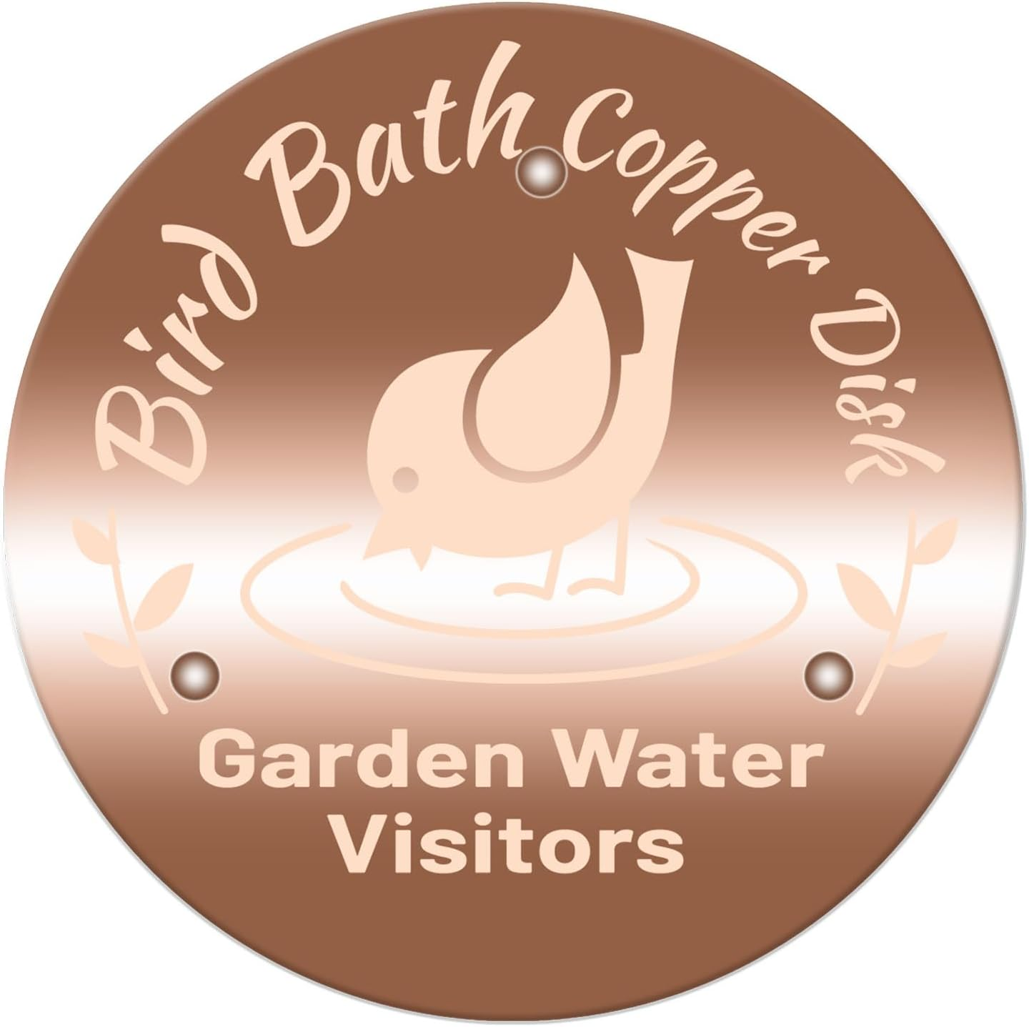 Pure Copper Bird Bath Disc, 3.94In/10Cm Diameter round Shaped Bird Bath Purification Disk for Physical Safe Clean Water and Outdoor Birdbath Tray Cleaning image number 6