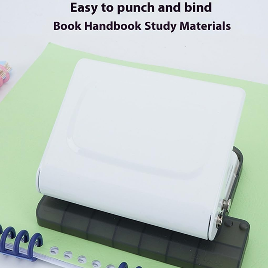 SUIOPPYUW Office Portable Binding Machine Spiral Binder A5/20 Holes A5/20 Holes Punch 8 Sheets Metal Paper Binder Machine, C image number 1