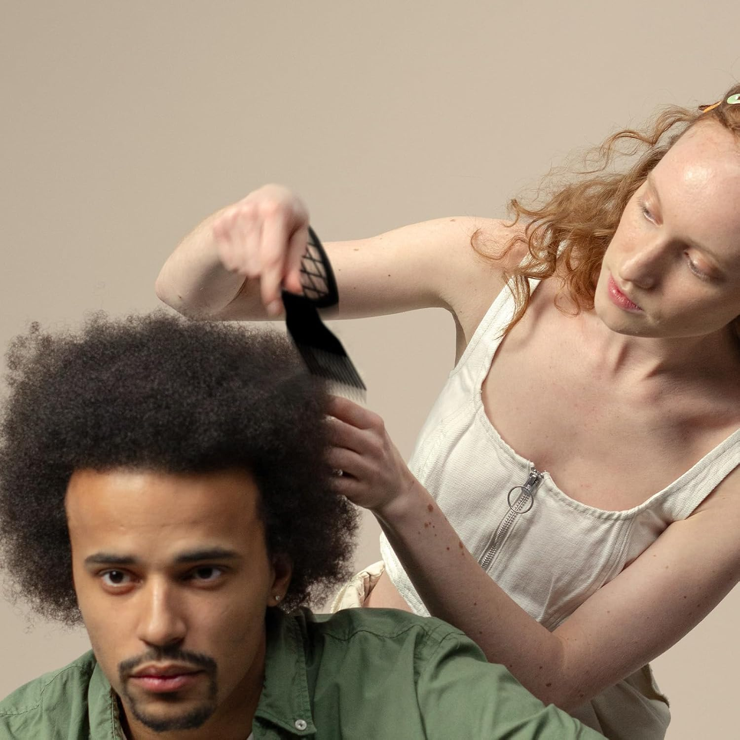 Kootinn 2Pcs Upgraded Twist Combs Hair Sponge Brush, Superior to Hair Sponge for Curls in Men and Women, Dual-Sided Design, ABS Material, Ergonomic, Lasting over a Year, 2 Combs Included image number 2