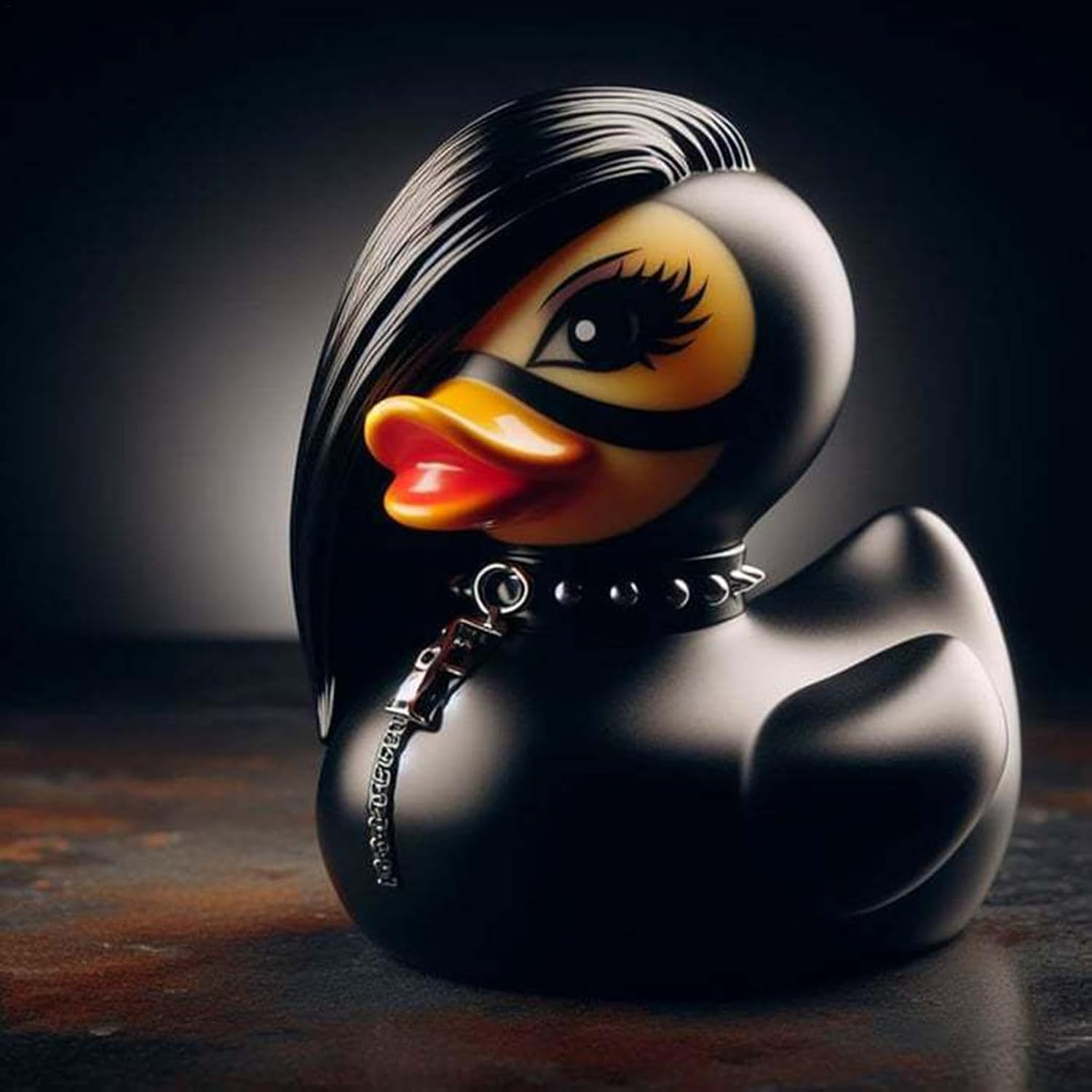 5 Duckieville Duck Statue, Gothic Duckieville Duck, Resin Black Rocker Duck Sculpture Collectibles, Animal Figure Gothic Duck Statue, Collection Figure Satan Duck, Duck Figure for Home Decoration image number 5