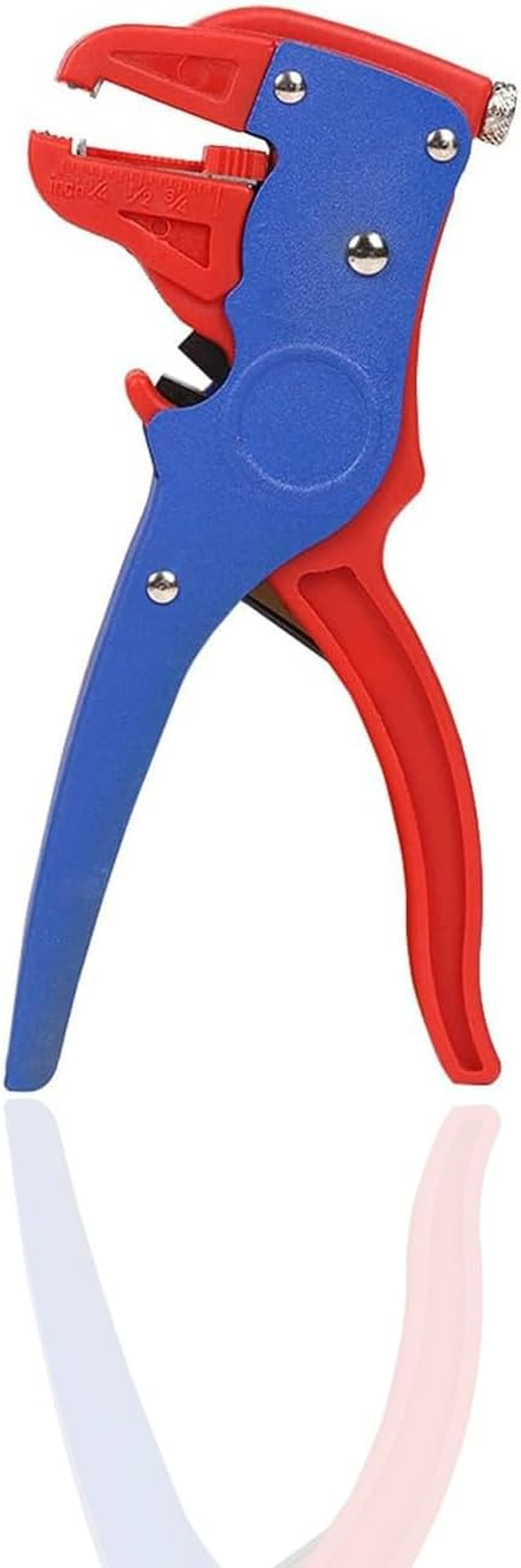 WEZCHUGHAOL Quick Strip Wire Stripper and Cutter, 2 in 1 Automatic Wire Stripping Tool Adjustable Eagle Nose Wire Stripper for Electronic, Automotive Repair (Blue)
