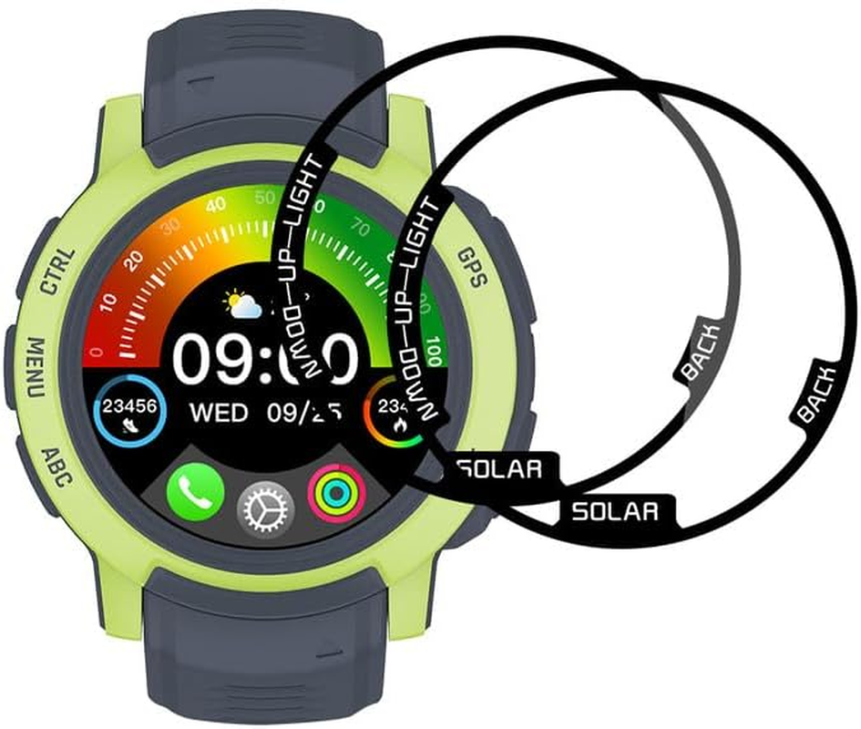 Tempered Glass Screen Protector for Garmin Instinct 2 / 2S 40 Mm Film, Pack of 2 Screen Protectors for Garmin Instinct 2 / 2S 40 Mm Screen Protector, Anti-Scratch Sans Bulless, Fingerprint Compatible image number 6