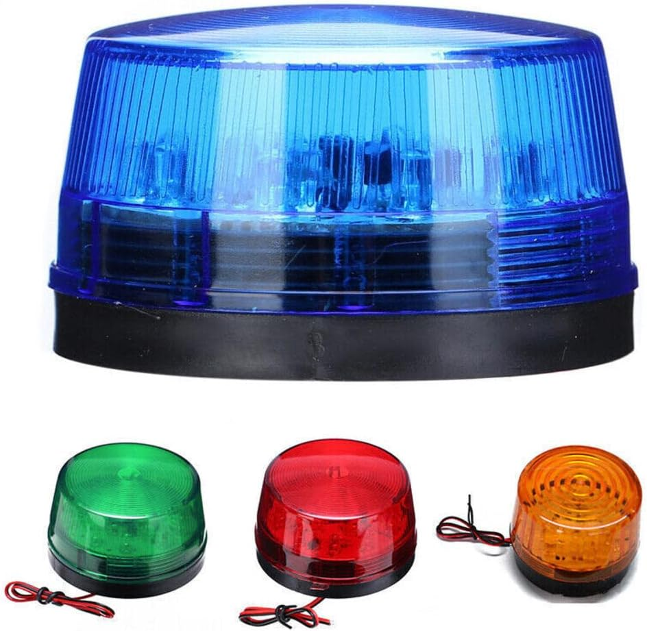 RUNAAJA 2PCS 12V Red LED Strobe Beacon Emergency Alarm Warning Flashing Light Signal Lamp Security Alarm for Car Truck Bus (Red) image number 5