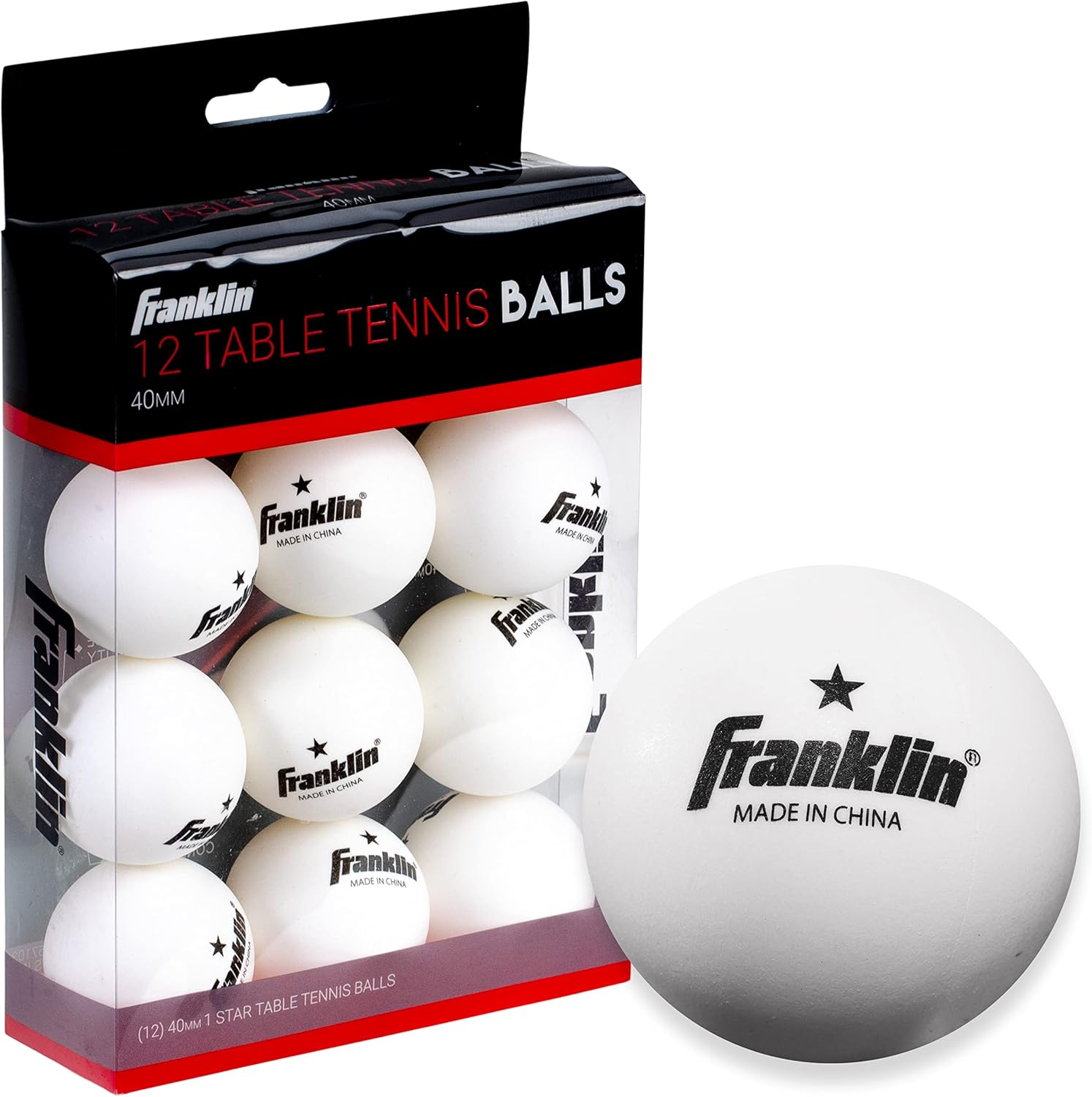 Franklin Sports Table Tennis Balls - Official Size and Weight 40Mm Table Tennis Balls - One Star Professional Balls - Bulk Packs and Family Sets - Pack Of 6 image number 5