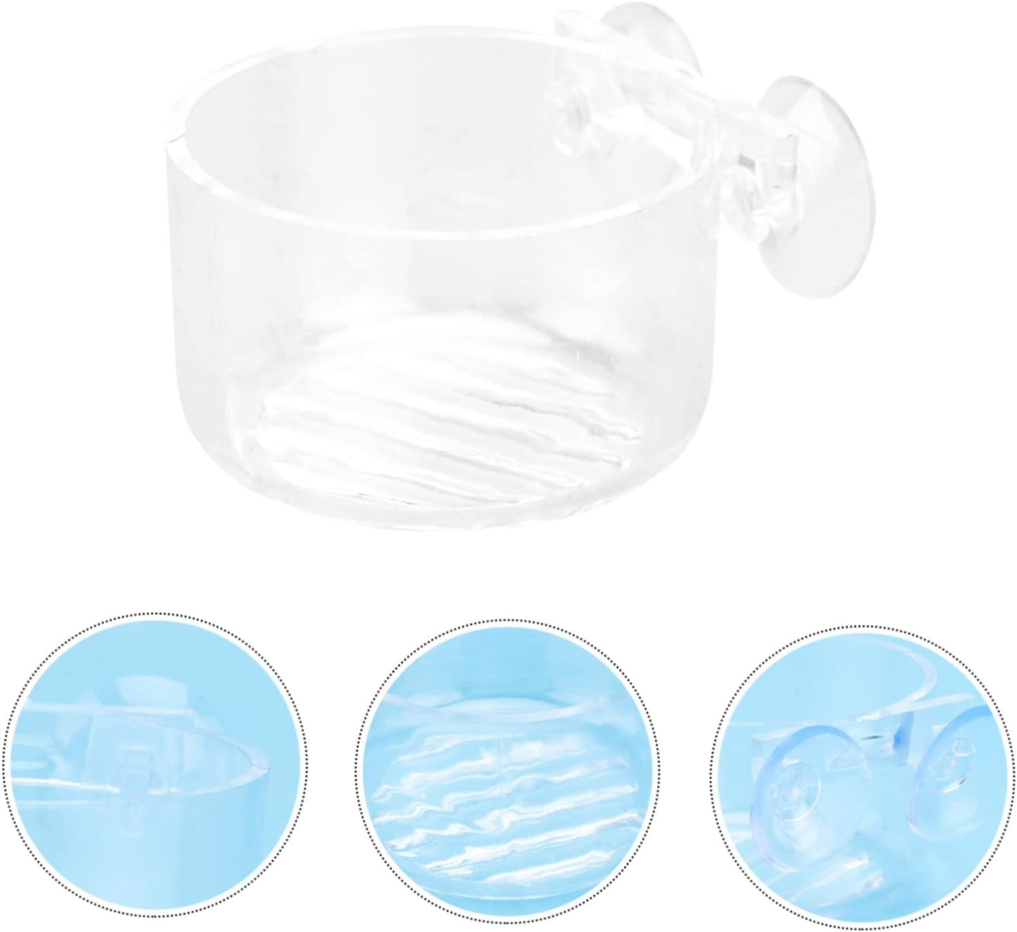 BUGUUYO 2Pcs Aquarium Food Storage Bowl Practical Feeding Cup for Fish Tank Smooth Design Easy to Clean Prevents Food Spread for Fish Feeding