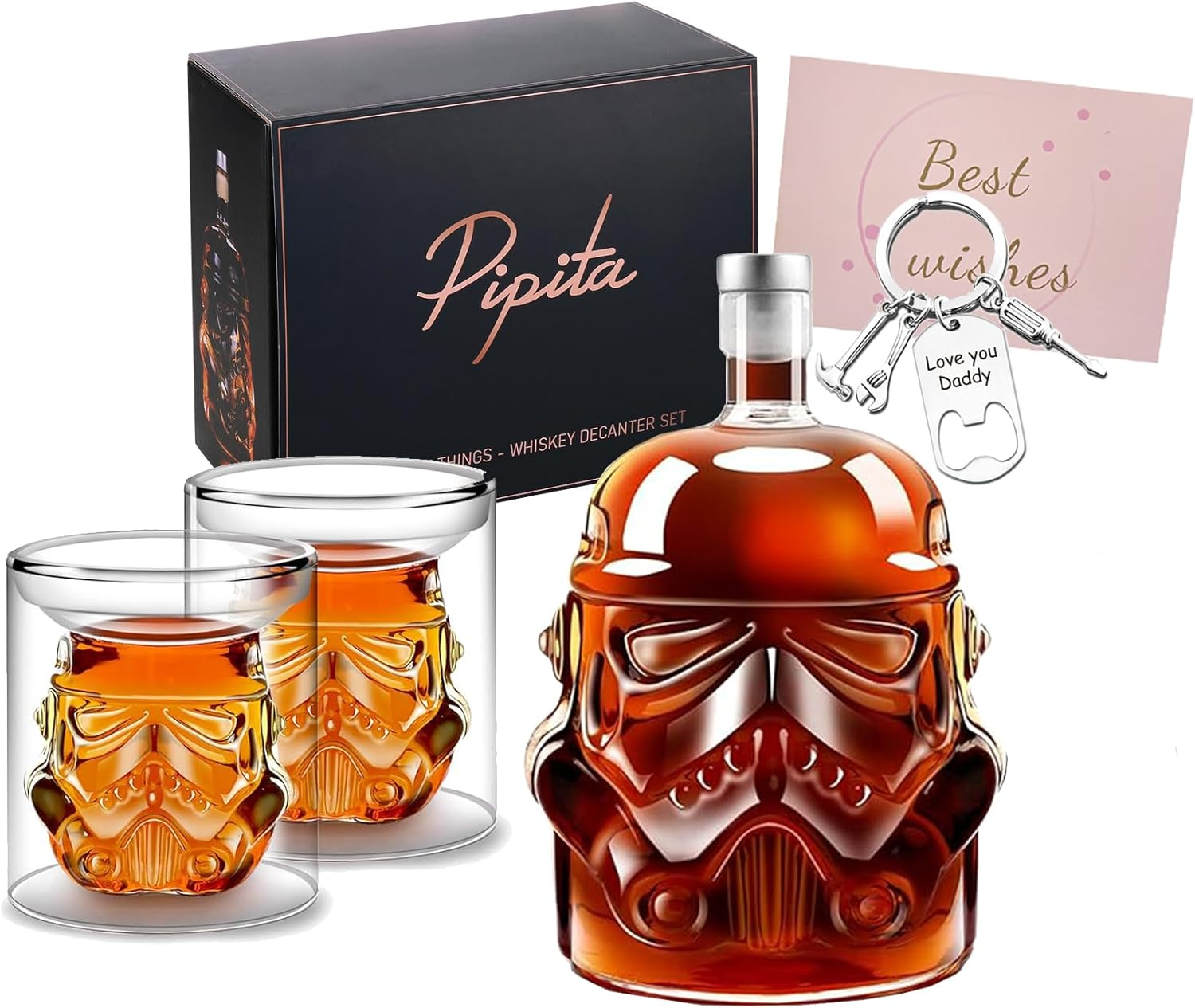 28.7Oz Globe Whiskey Decanter Set with 2 Glasses, Liquor Decanter Set, Unique Christmas Birthday Gift Idea for Men Dad, Cool Christmas Stuff for Him Husband, Dispenser for Bar Drinking Party