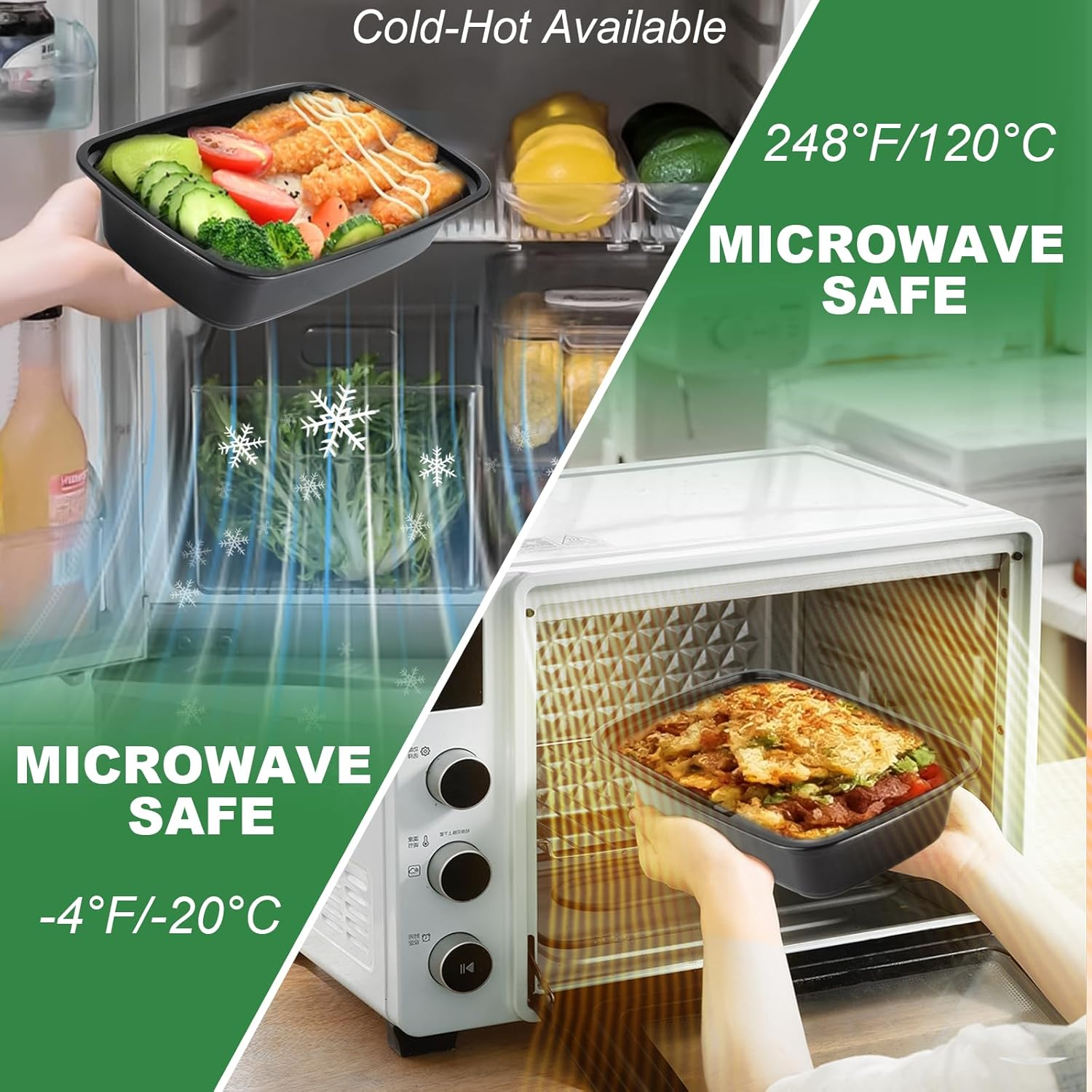 AIDOU 50 Pack Meal Prep Containers Reusable, BPA Free Food Prep Containers with Lids for Durable Plastic, Stackable, Microwave, Freezer & Dishwasher Safe (1000ML/32 Oz) image number 4