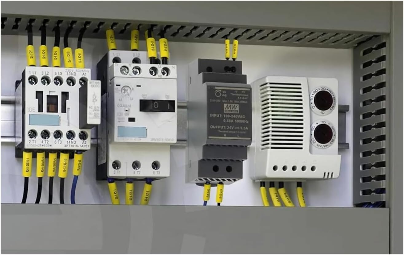 HDR-60-5 Genuine Mean Well DIN Rail Power Supply 5V 6.5A 60W, with Warning Label - 5V image number 2