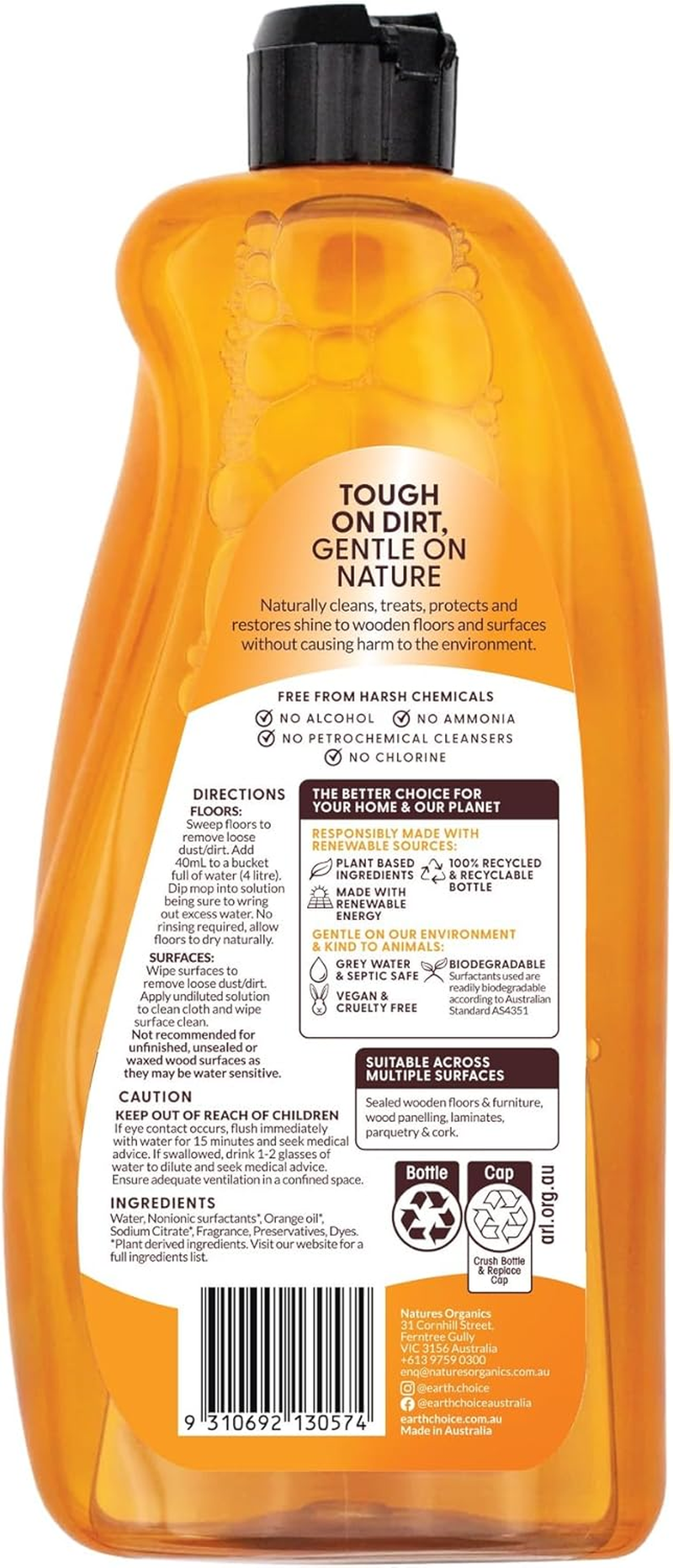 Earth Choice Wooden Floor and Surface Cleaner 750 Ml image number 2