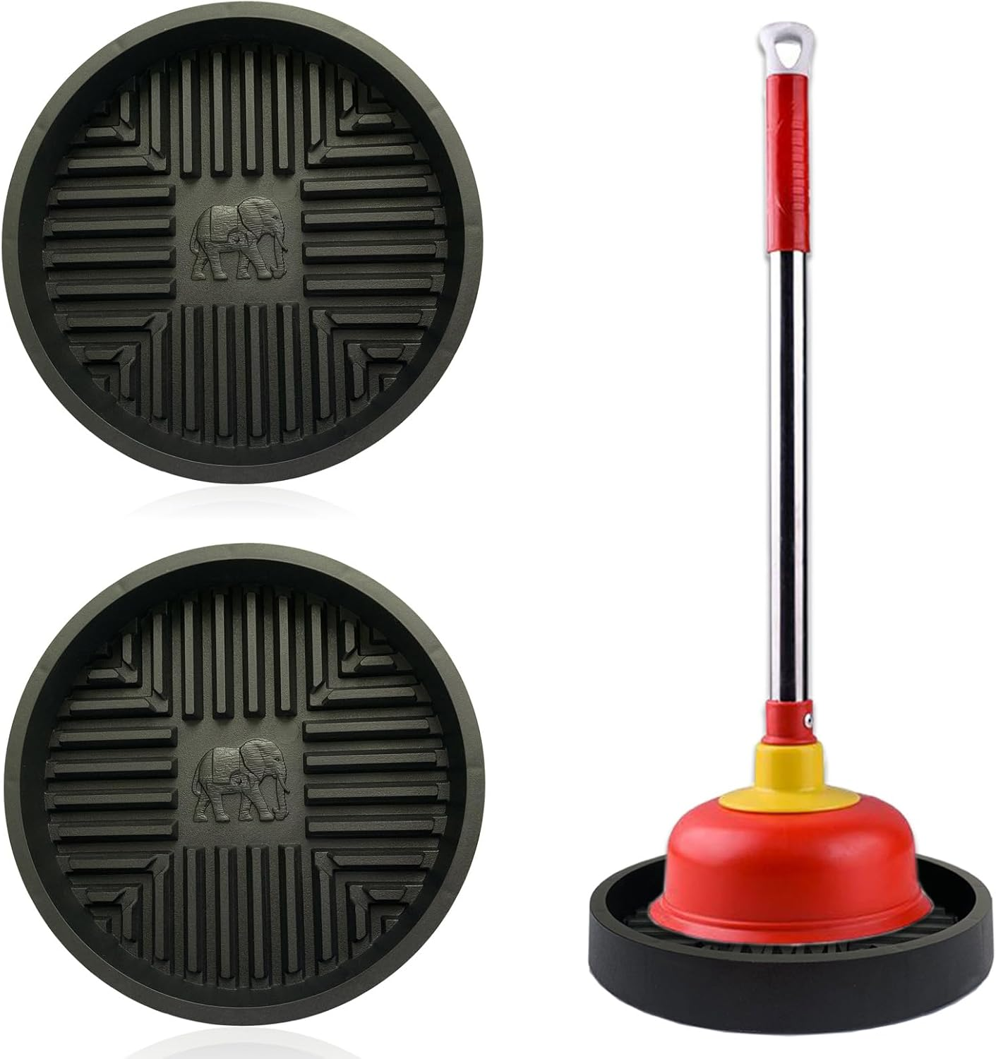 2 Pcs Toilet Plunger Mat Holder, Plunger Tray for Air Drying image number 5