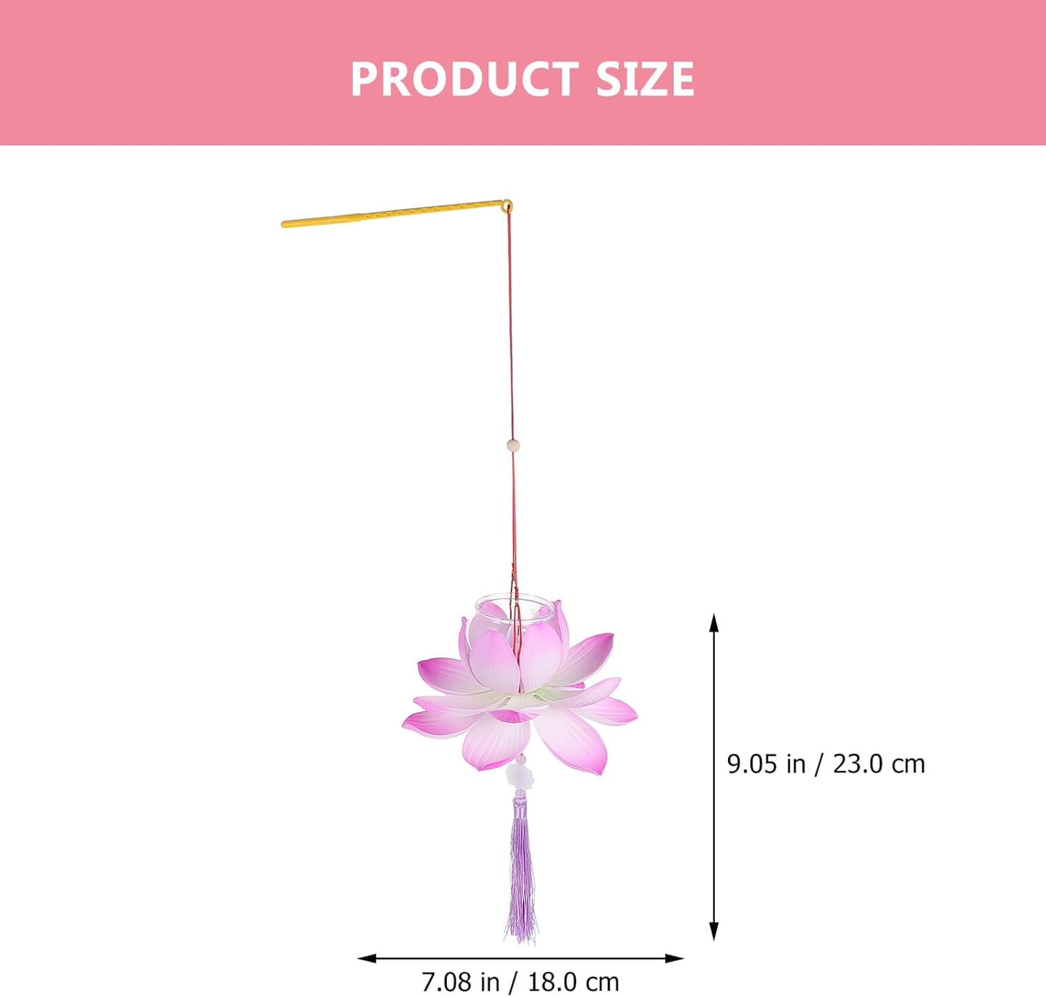 BCOATH DIY Lotus Lantern Kit Small Purple Handheld Festival Lantern Pendant Craft Supplies for Mid-Autumn Festival &rsquo; Holiday Decor image number 3