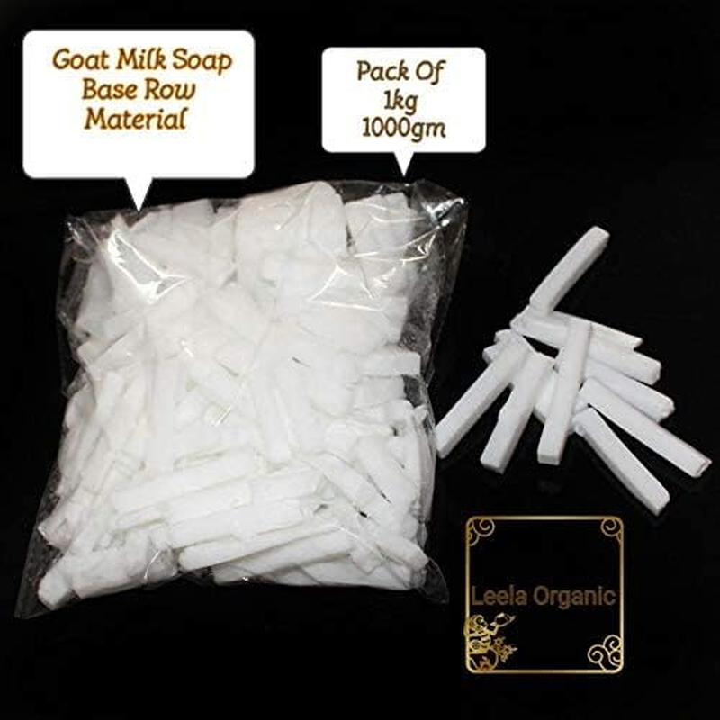 Leela Organic -"Goat Milk Soap Making Base" White Hand Making Soap Raw Material- Net 1KG image number 5