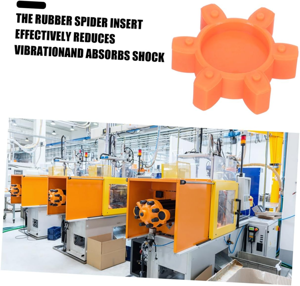 Plum Blossom Coupling Gasket Rubber Spider Insert Flexible Jaw Coupling Connector Shock Absorbing Pad Machine Fitting image number 1