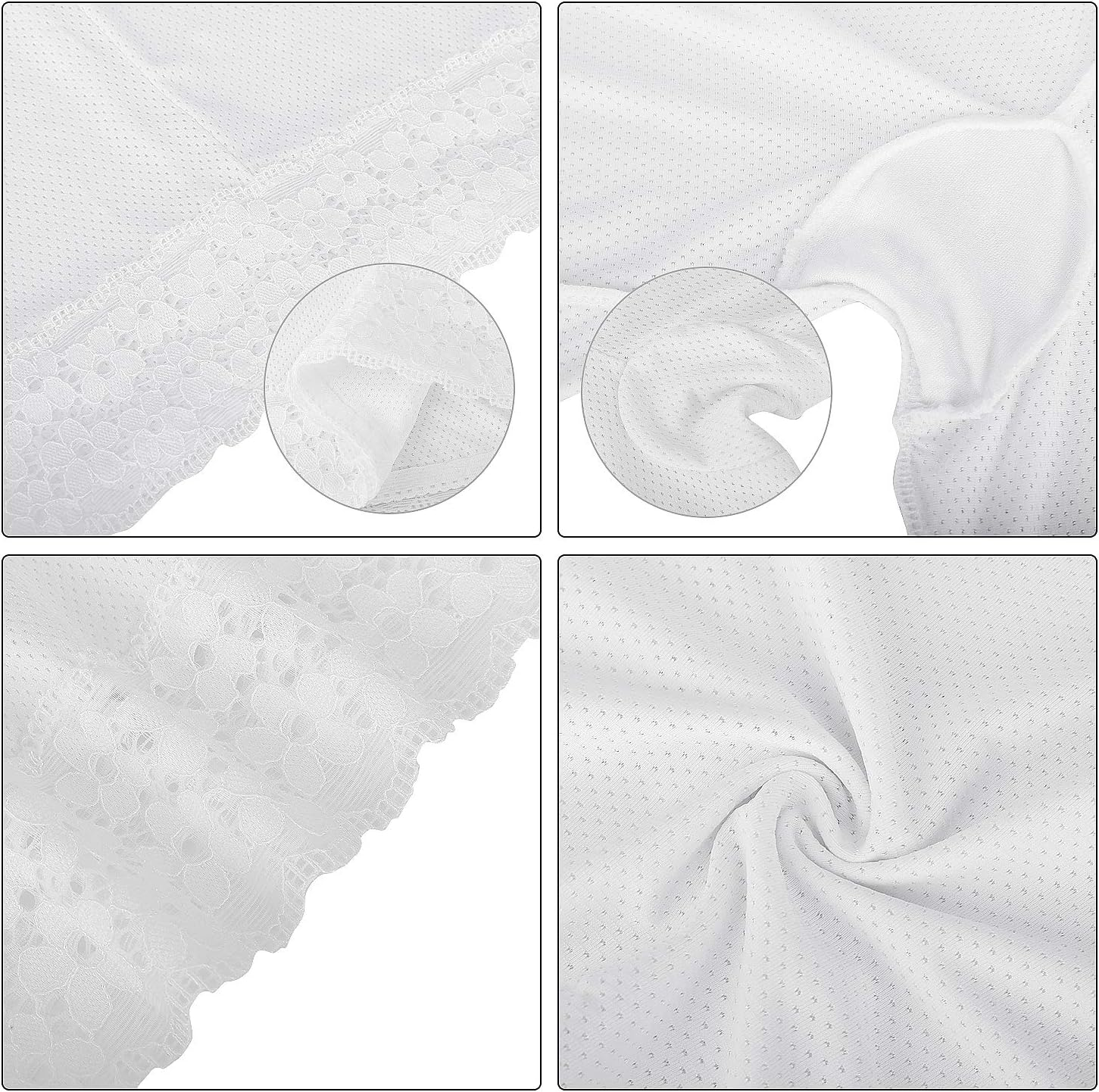 3 Pieces Safety Pants Underwear Lace Shorts under Dresses Yoga Shorts Stretch Legging Undershorts for Women Girls image number 5