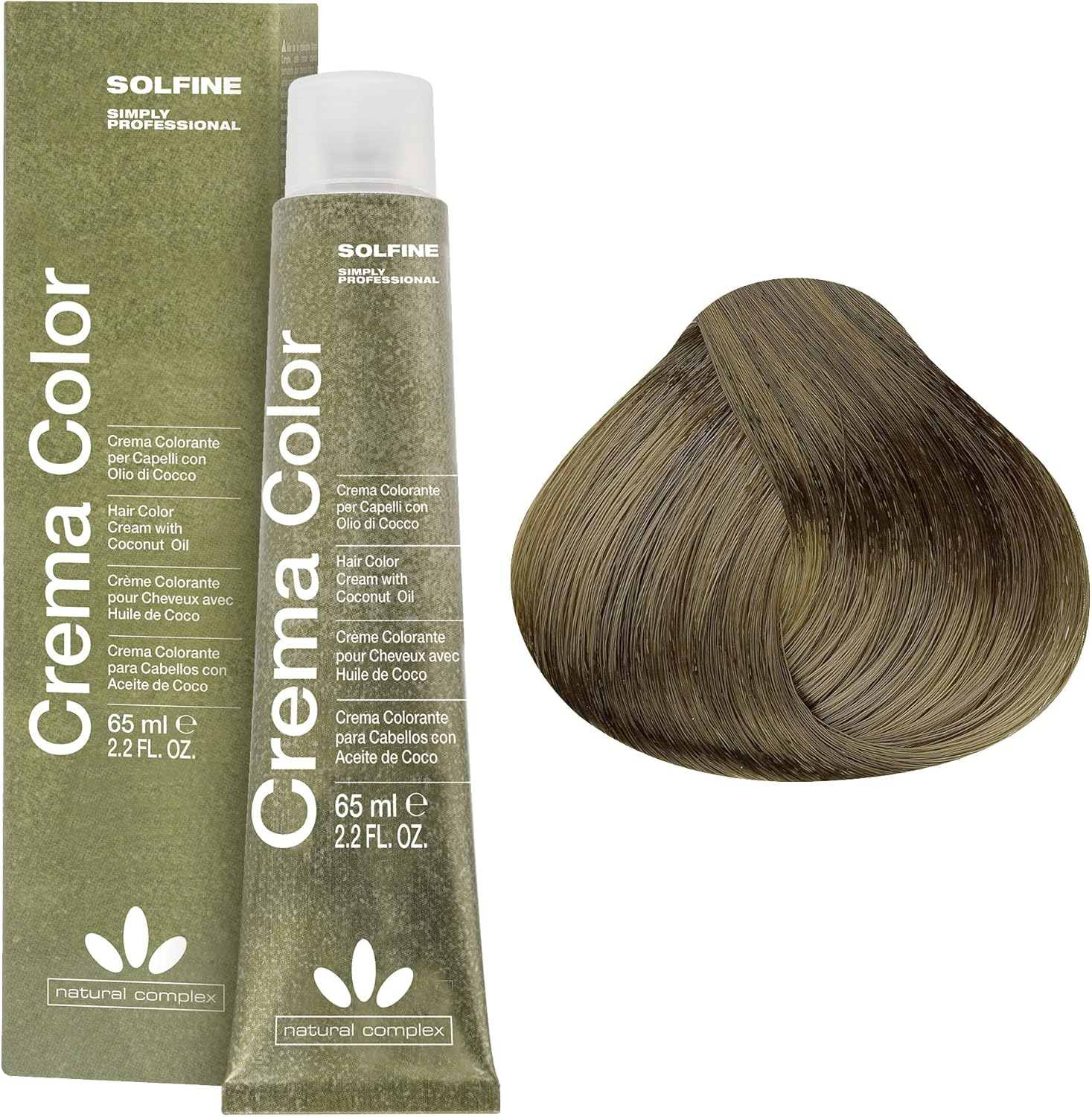 Solfine Crema Color Permanent Hair Color 65 Ml, 6N Dark Blond