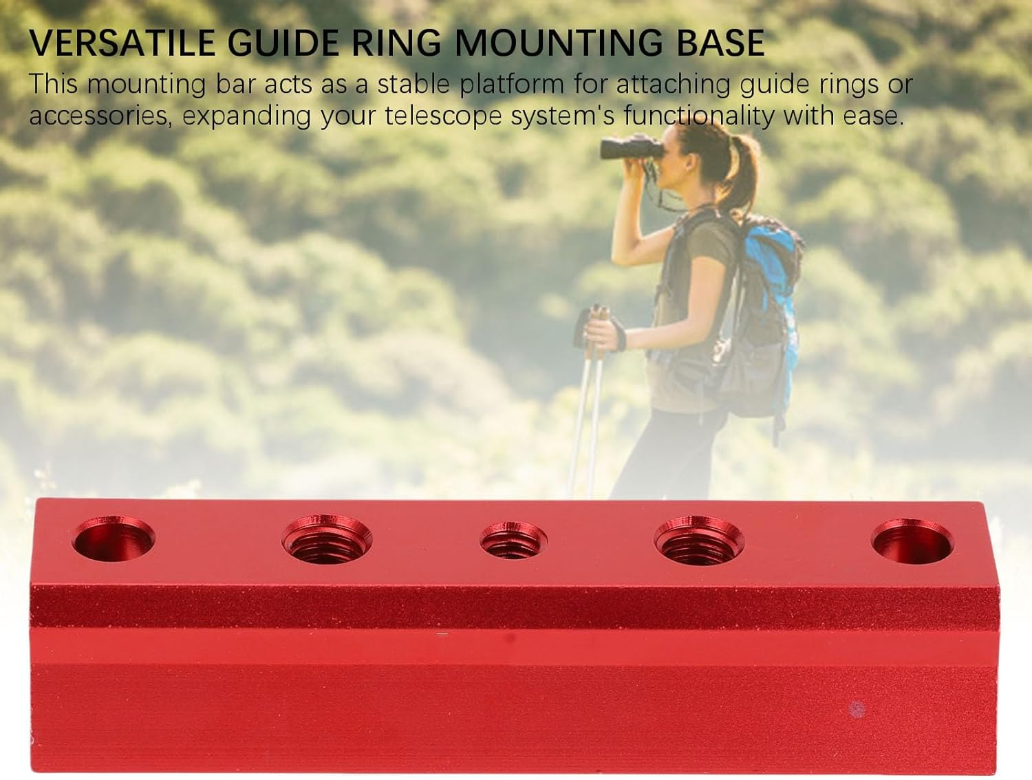 Generic Telescopes Mounting Bar, Aluminum Alloy Dovetail Mount Plate, Astronomical Telescope Mounting Adapter Base with 1/4 Inch M8 7Mm through Hole image number 2