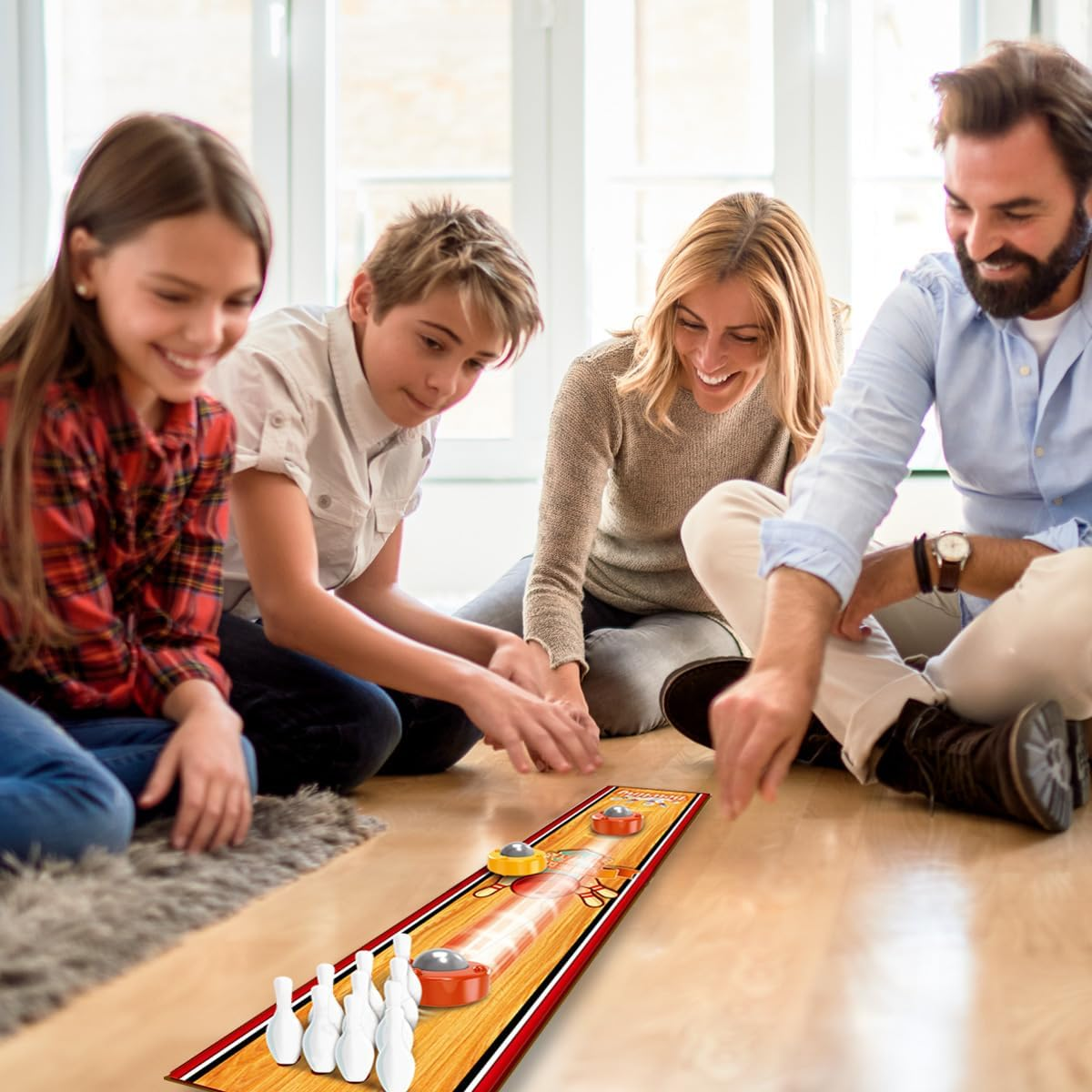 ZUNIPLEX Table Mini Bowling Game, Portable Tabletop Game Perfect for Home, Office and Party, Funny Gifts for Men Women Teens Kids Adults image number 1