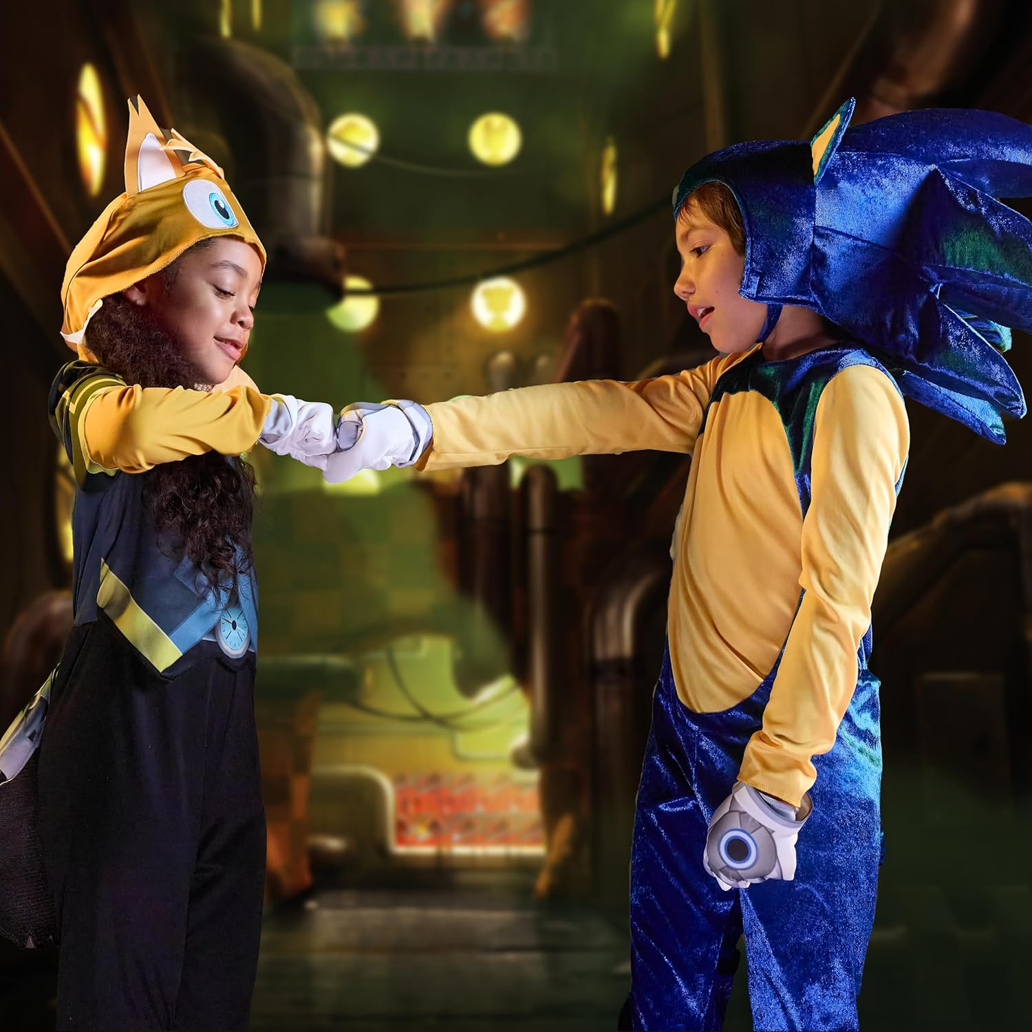 Disguise Tails Costume for Kids, Official Sonic Prime Costume and Headpiece, Size (4-6) image number 1