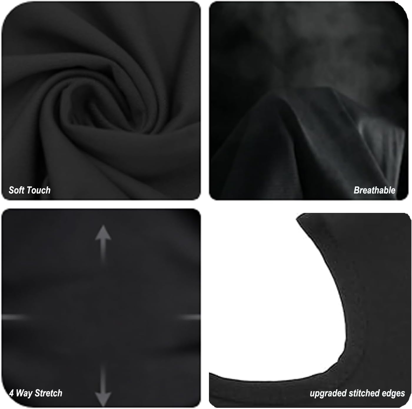 2 Pack Balaclava Face Mask, Summer Cooling Full Head Mask for Motorcycle Helmet, Sun UV Protection, Breathable Windproof Neck Gaiter for Men and Women, Black image number 6