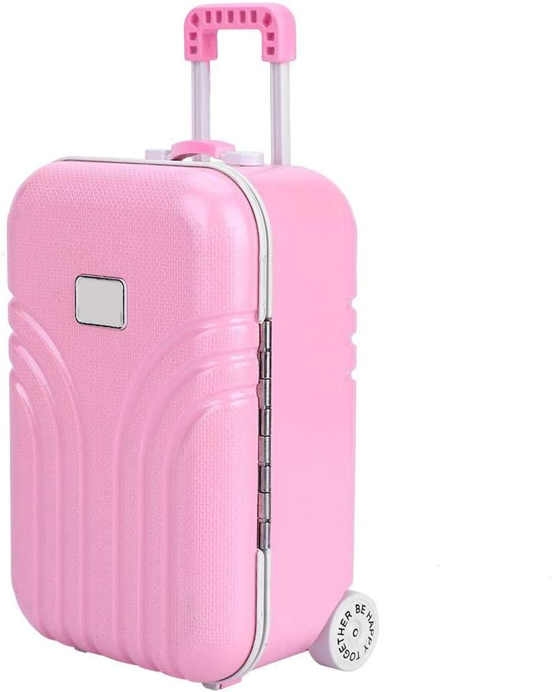 Caredy Mini Luggage Box, Wheeled Suitcase, Sturdy and Durable Suitcase Toy, Baby Toy, Kids, Pink image number 5