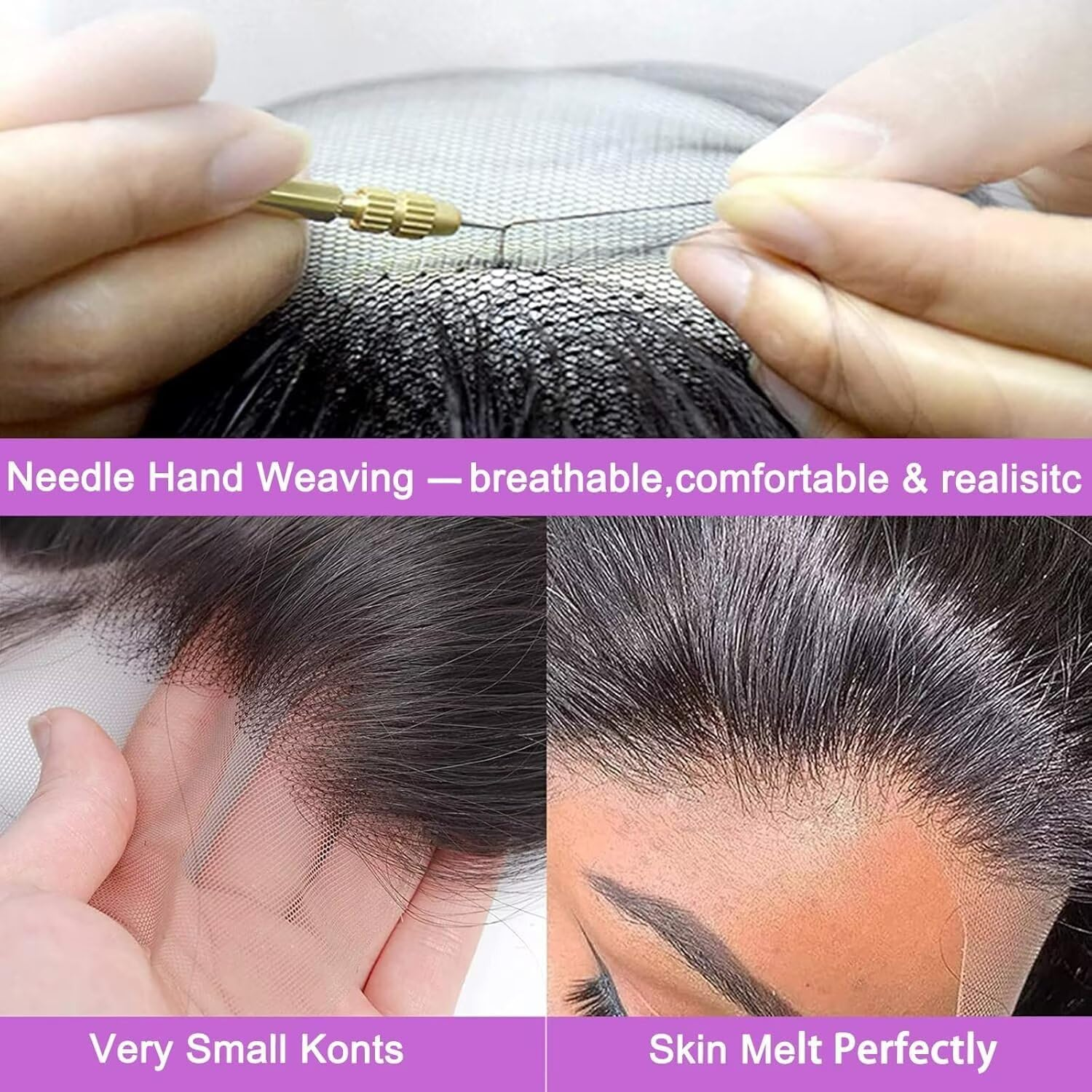 Real Hair Wig 4X4 HD Water Wave Lace Front Wig Human Hair Brazilian Real Hair Wig Black Women Virgin Human Hair Wigs for Black Women 180% Density 16 Inches image number 6