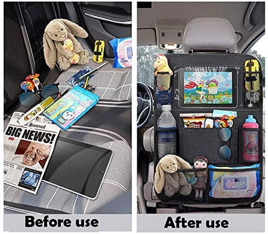 2 PCS Car Seat Back Organiser Tidy Organizer Travel Kid Storage Bag Pocket Cup Holder
