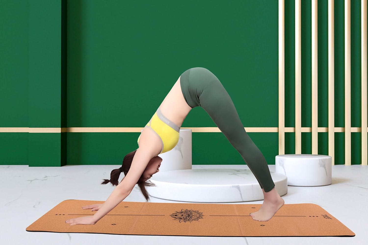 EKE Cork Folding Yoga Mat, 5Mm Thickness, Standard Size, Foldable, Lightweight and Portable, Travel, Suitable for Yoga, Pilates, Fitness, Sports, Training, Comes with Canvas Carry Bag Good Gift image number 5