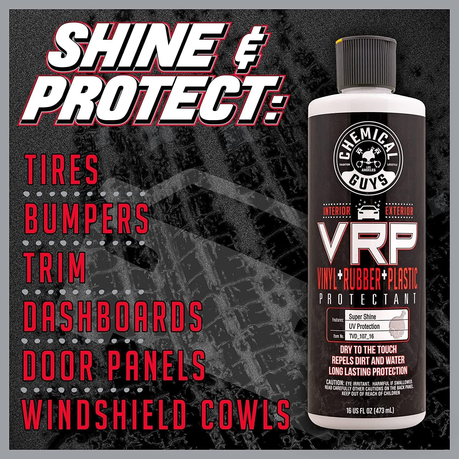 Chemical Guys VRP Super Shine Dressing (473Ml) + Durafoam Contoured Large Tire Dressing Applicator Pads (2 Pack) Bundle image number 5