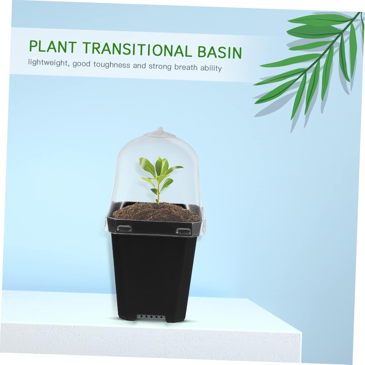 10Pcs Thickened Plastic Plant Starter Pots Indoor Seedling Pots for Flower Garden Garden Supplies image number 4