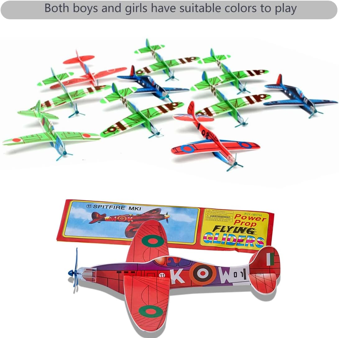 Set of 12 Glider Planes, Polystyrene Aeroplanes, Polystyrene Gliders, Gliders, Polystyrene Gliders for Children, Aviator Aeroplane for Children'S Birthday Party Favours Party Bags image number 6