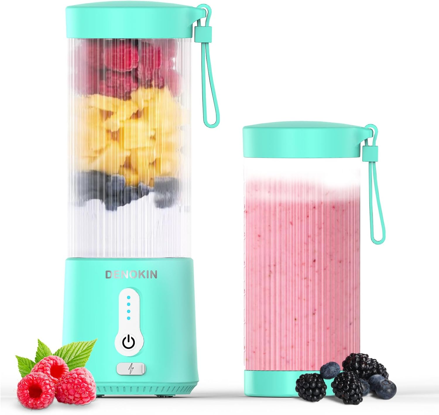 DENOKIN Portable Mixer/Blender/Smoothie Maker, 450 Ml Cup, Wireless & USB-C Rechargeable Mini Stand Mixer image number 2