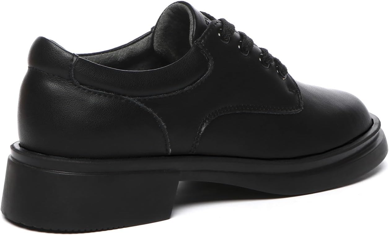 EVERAU Senior Lace up School Shoes | Cow Suede Upper - Women - Loafer Oxfords Flats image number 5