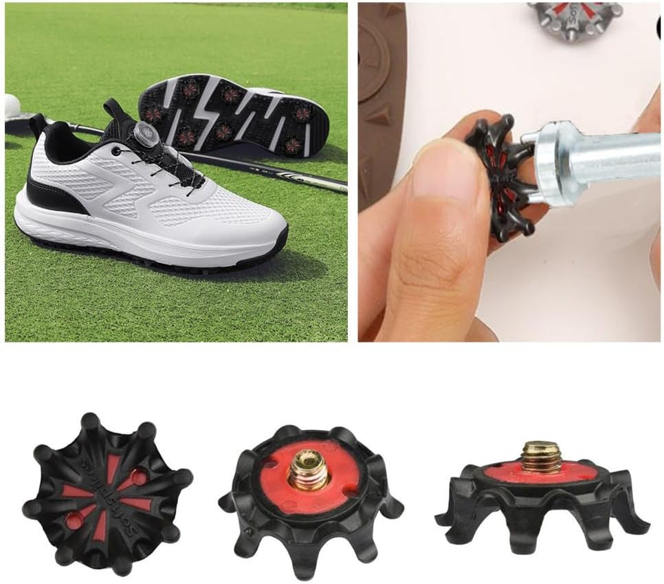 Golf Shoes Spike,16Pcs Golf Shoe Spikes Studs Replacements Tooth Stinger Screw Cleats, with 1 Piece Golf Spikes Key, Golf Shoe Spikes Replacements,Universal Non-Slip Golf Shoes image number 3